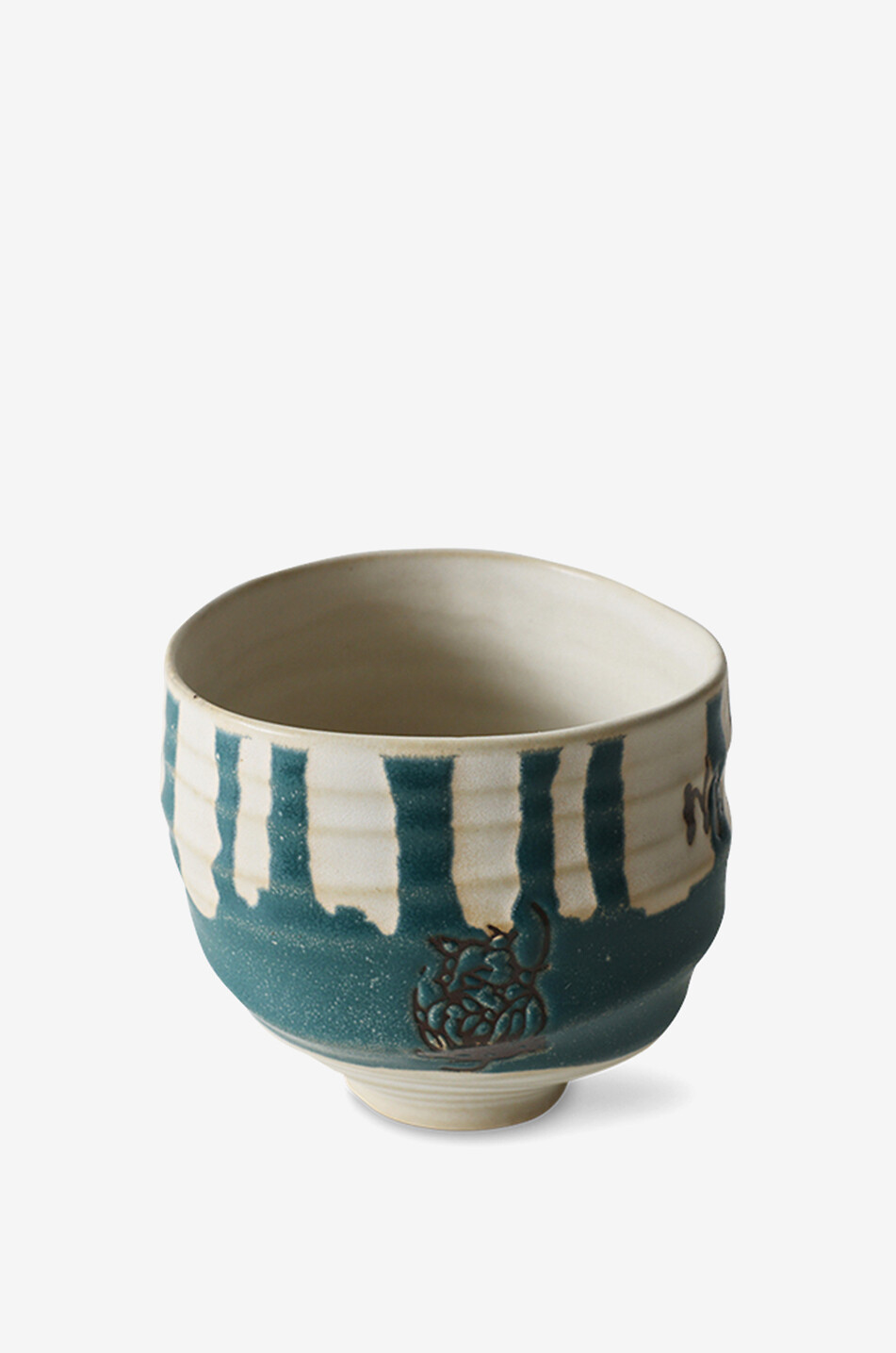 HKLIVING Gestreifte Kaffeetasse aus handwerklichem Steinzeug Artist Ceramics Dipped Haus BUNT 2