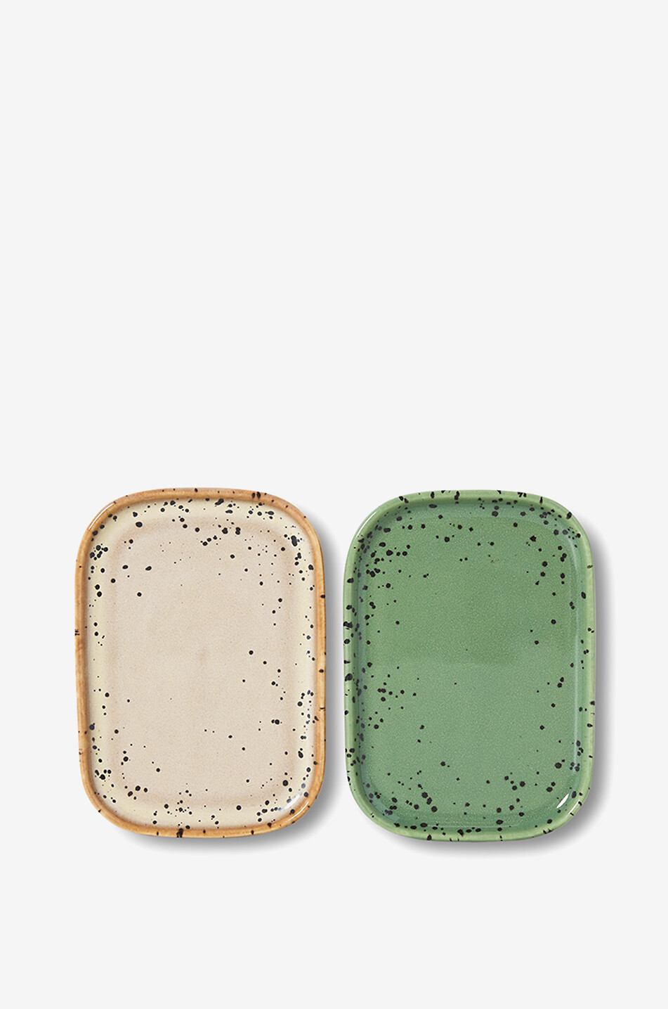 Crayon 70s Ceramics set of two speckled stoneware bowls