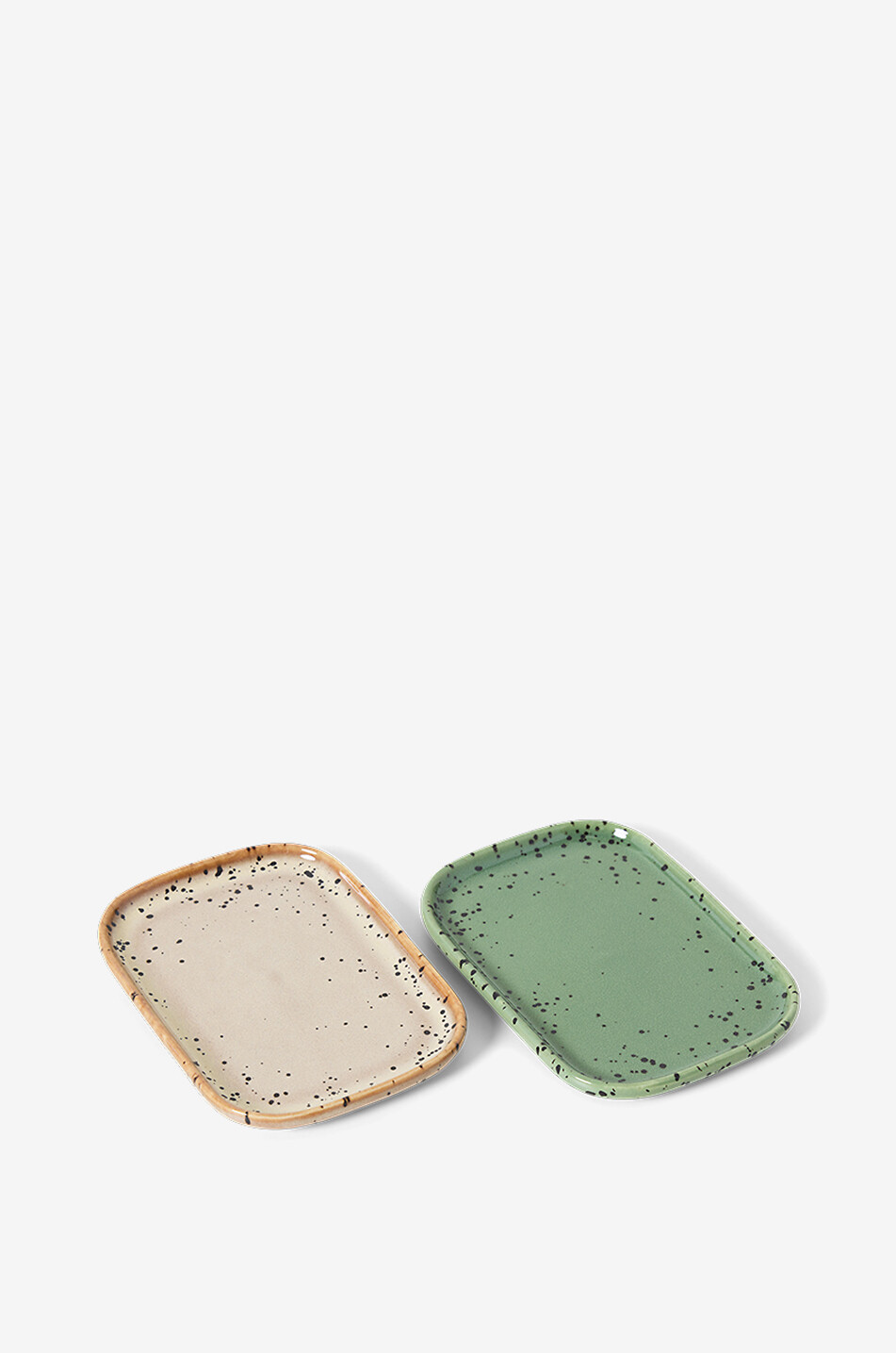 HKLIVING Crayon 70s Ceramics set of two speckled stoneware bowls Home MULTI COLOURED 2