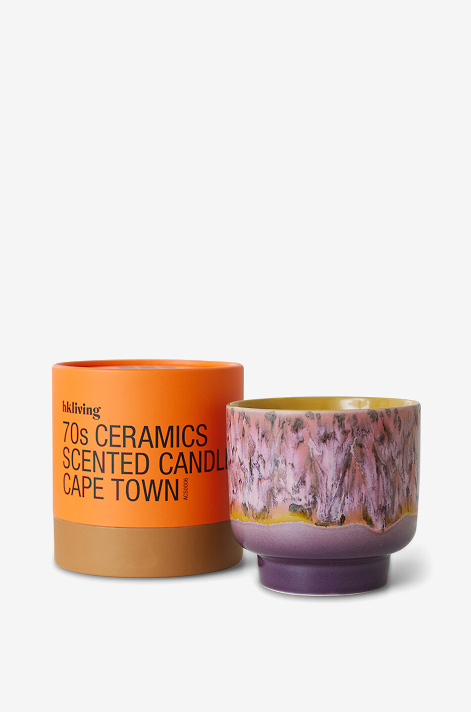 HKLIVING Bougie parfumée en céramique émaillée Cape Town Maison MULTICOLORE 5