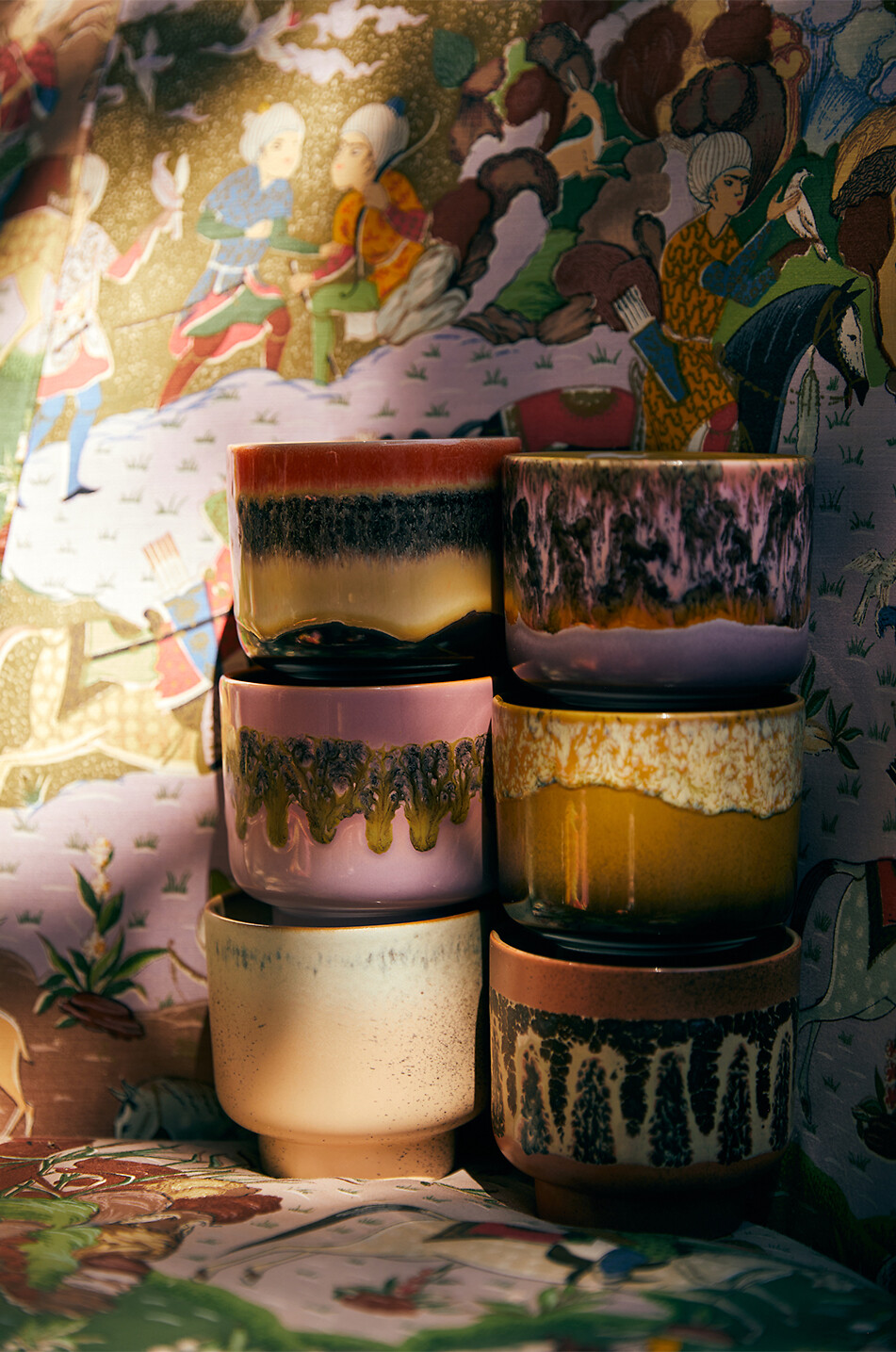 HKLIVING Bougie parfumée en céramique émaillée Cape Town Maison MULTICOLORE 3