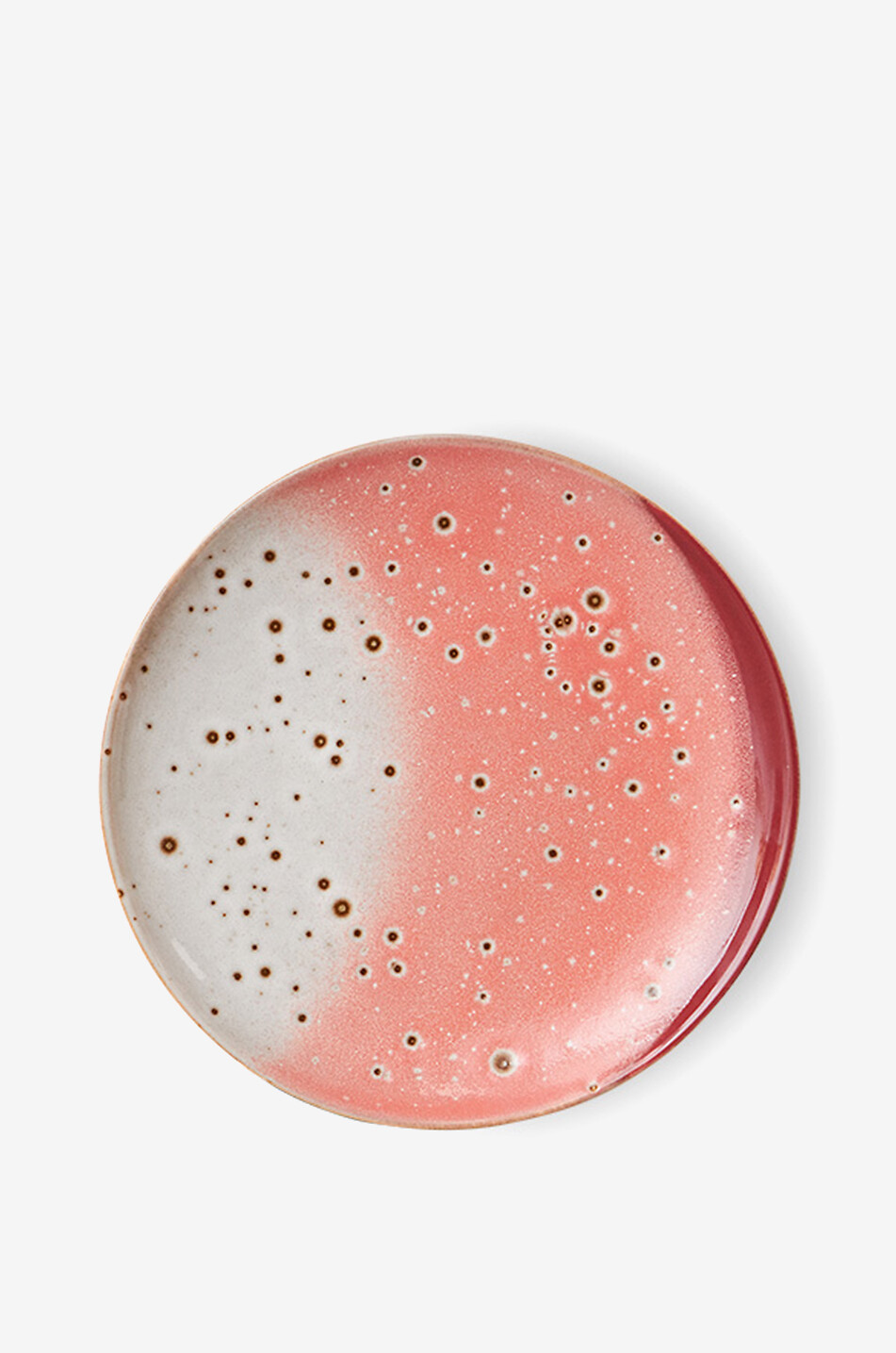 HKLIVING Lychee 70s Ceramics glazed stoneware dessert plates set of two Home PINK 2