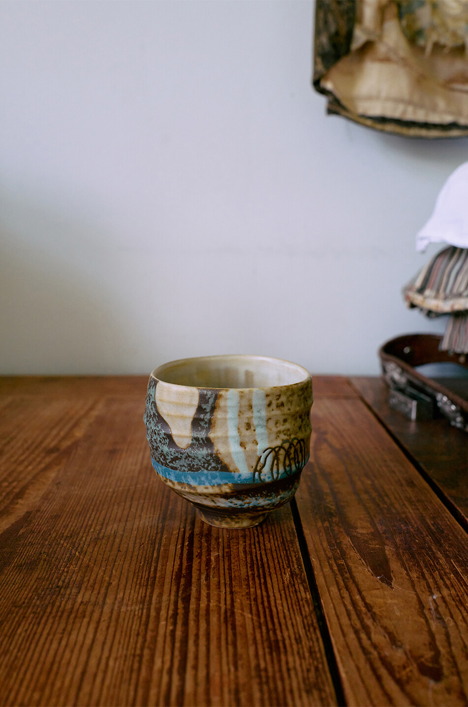 HKLIVING Artist Ceramics Scratched engraved stoneware coffee cup Home MULTI COLOURED 3