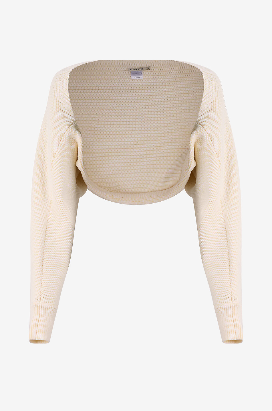 Yara long-sleeved cropped bolero in mixed cotton