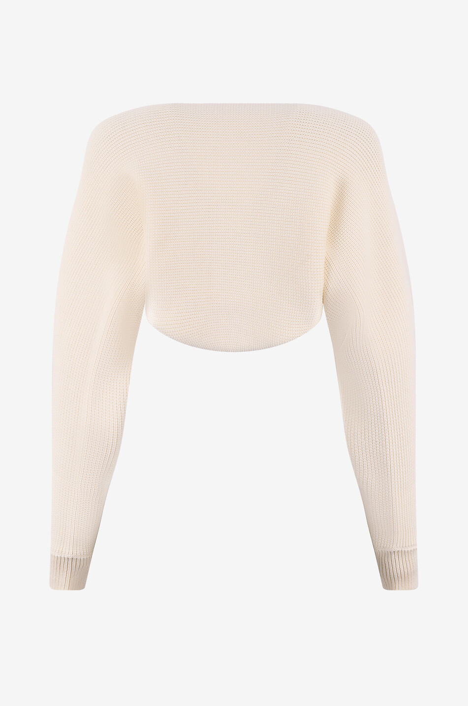 KALLMEYER Yara long-sleeved cropped bolero in mixed cotton Women EGGSHELL 2