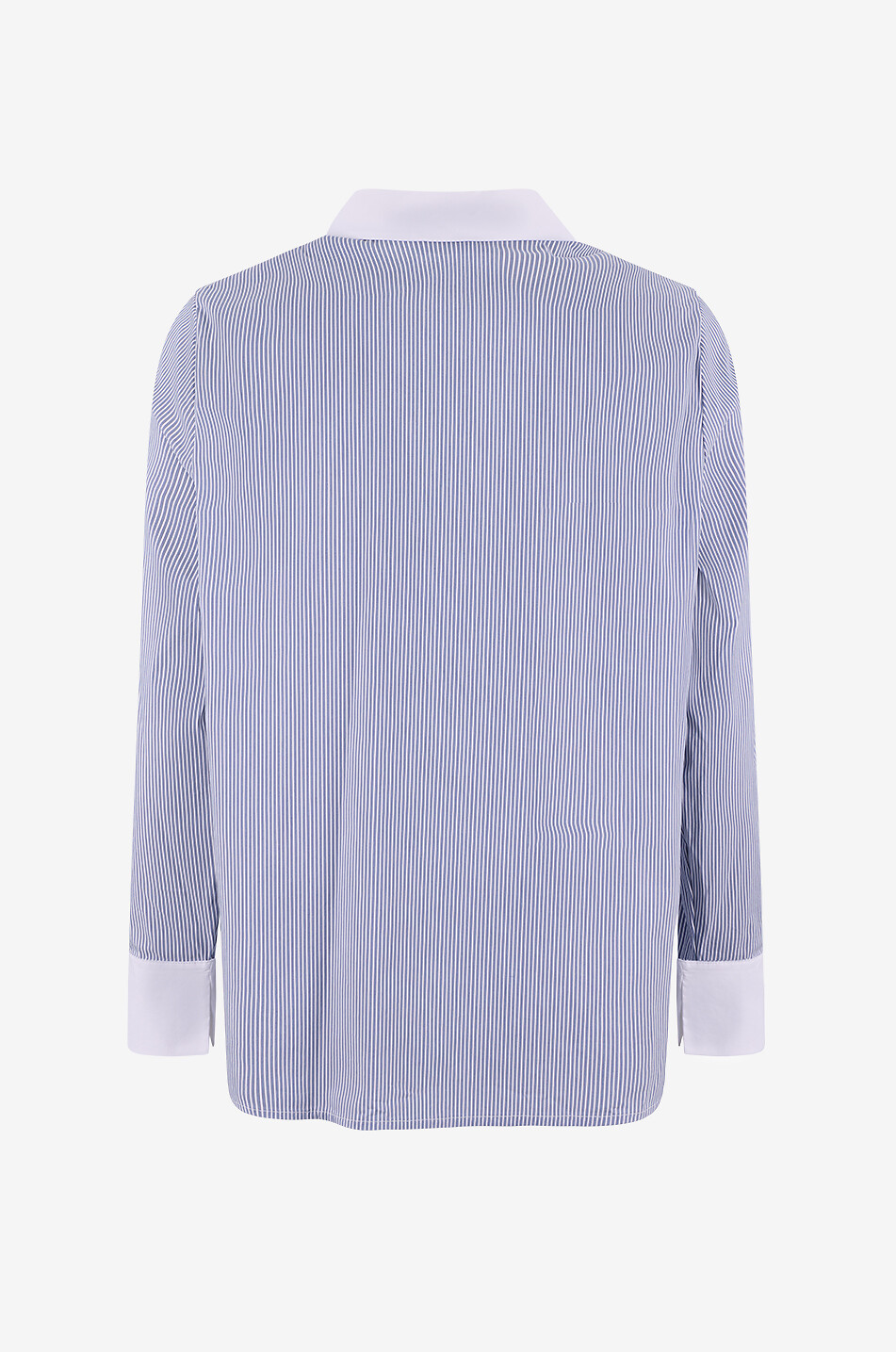 YC MILANO Striped A-line long-sleeve shirt Women BLUE 2
