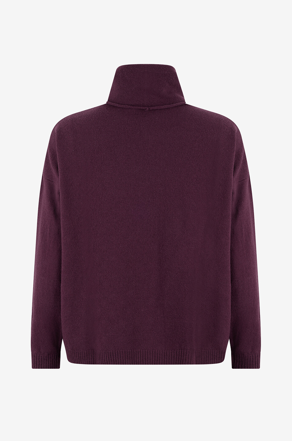 YC MILANO Pull à col montant en laine brodé de fleurs Femme ROUGE FONCÉ 2
