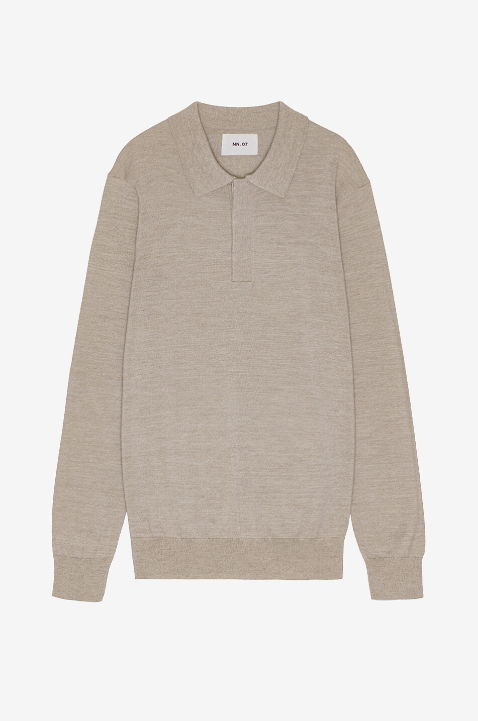 Emerson long-sleeved fine-gauge wool polo jumper