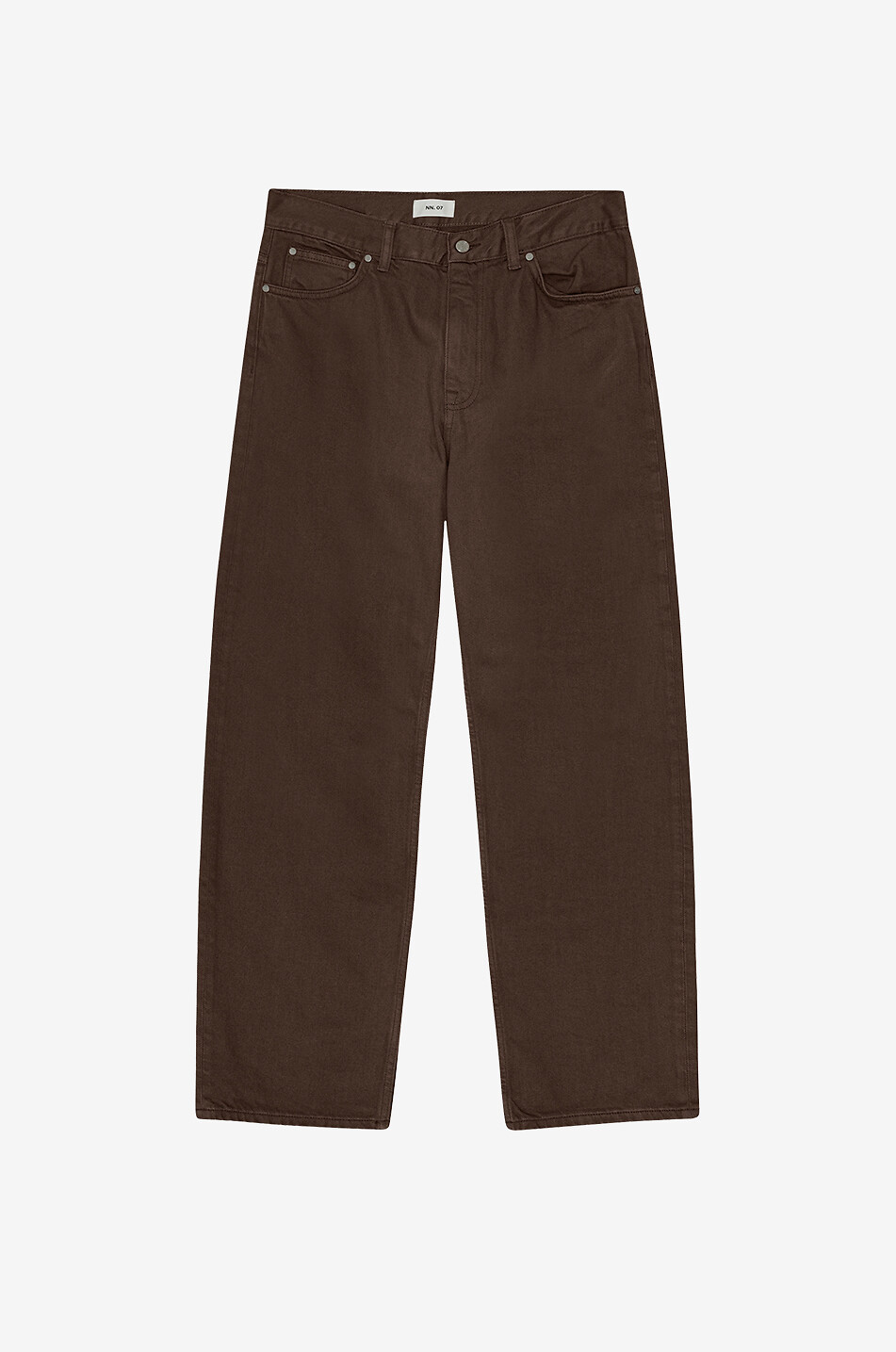 NN07 Jean droit en coton organique Otis Homme MARRON FONCÉ 1