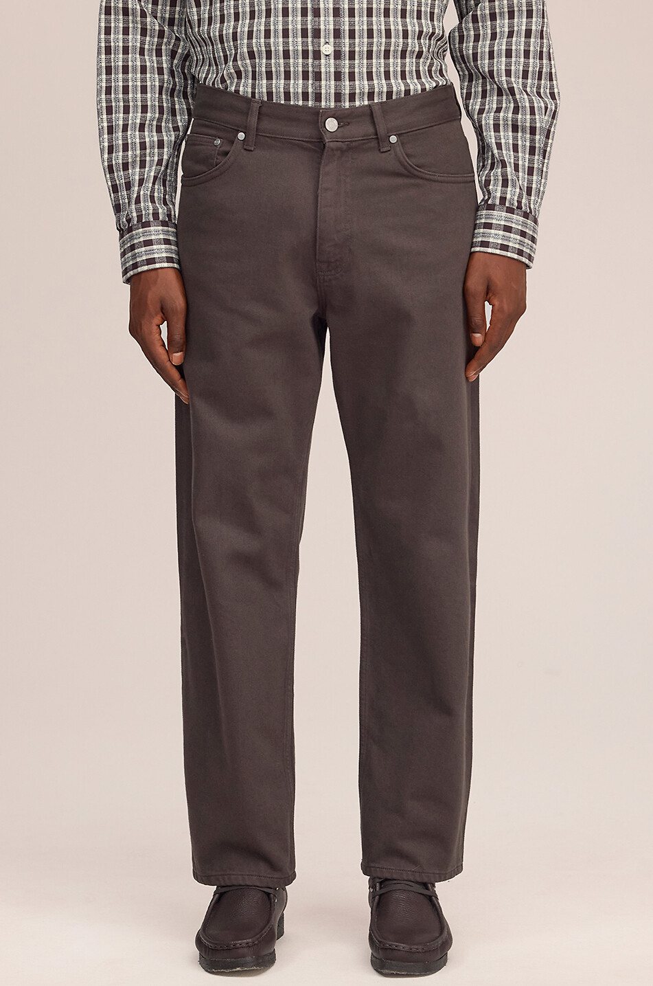NN07 Jean droit en coton organique Otis Homme MARRON FONCÉ 2