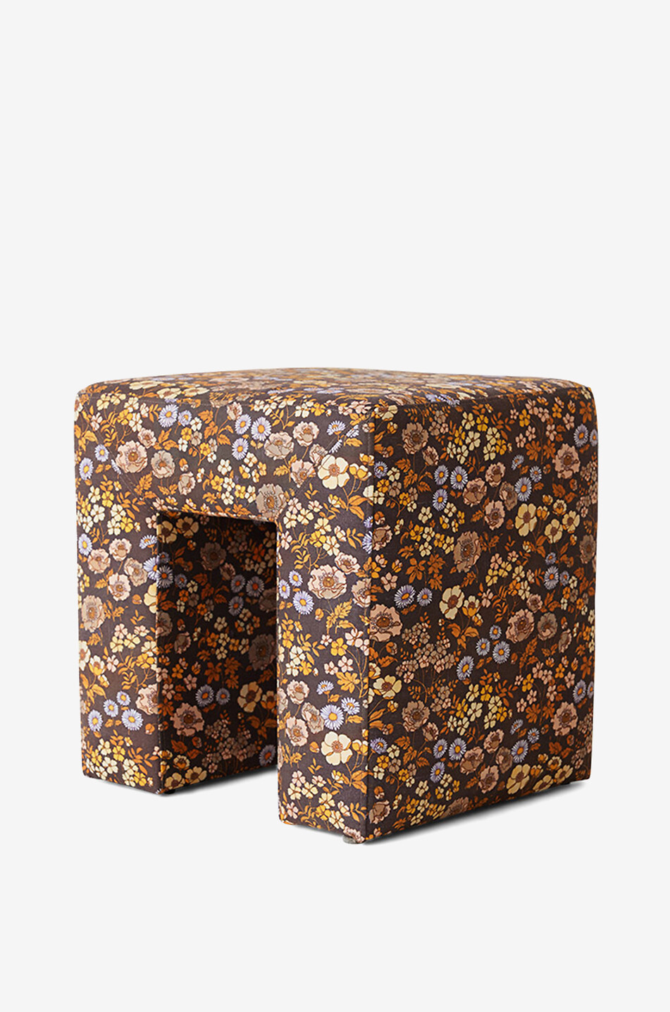 HKLIVING Lobby Bloom floral print upholstered stool Home MULTI COLOURED 2