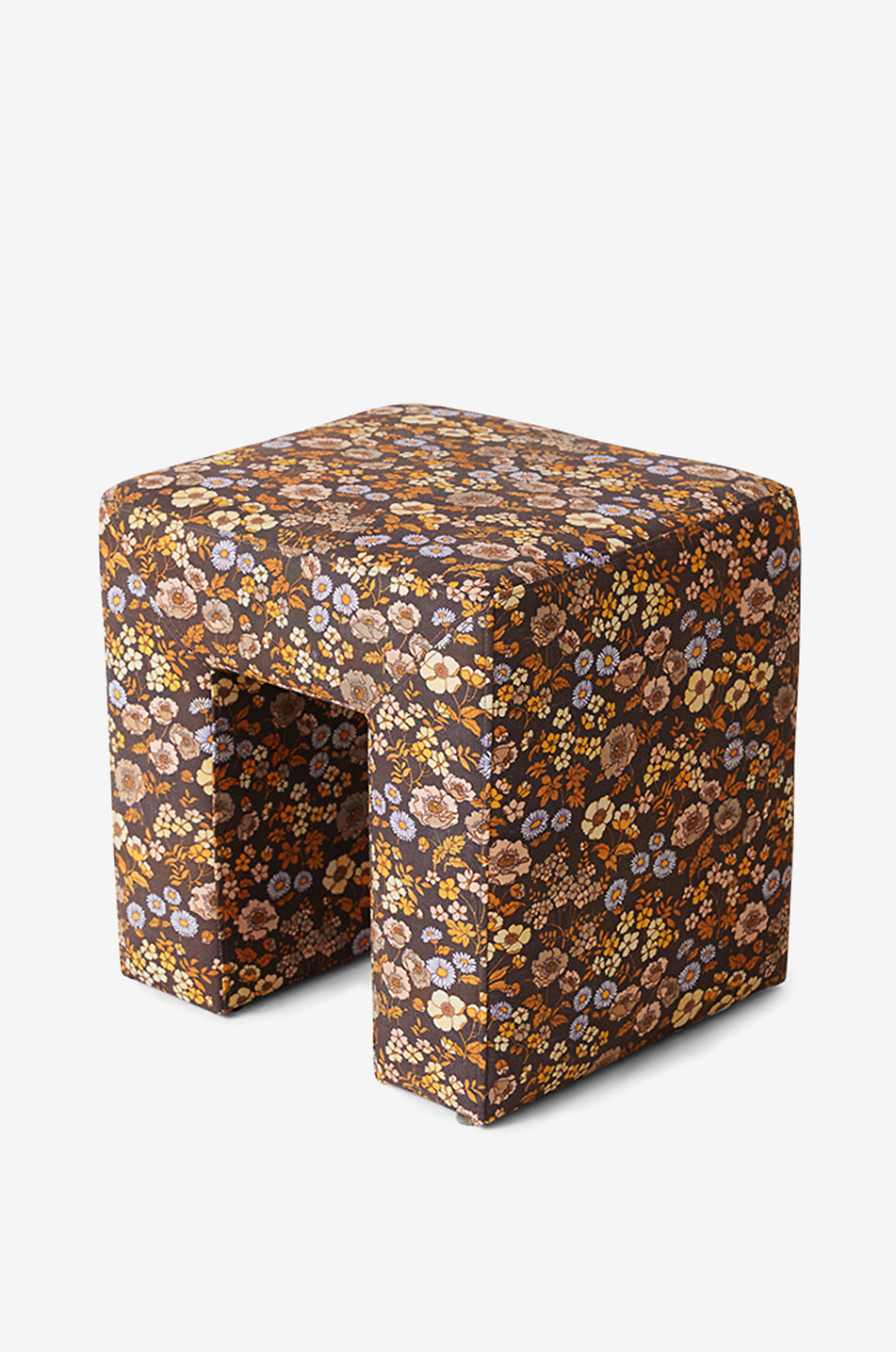 HKLIVING Lobby Bloom floral print upholstered stool Home MULTI COLOURED 5