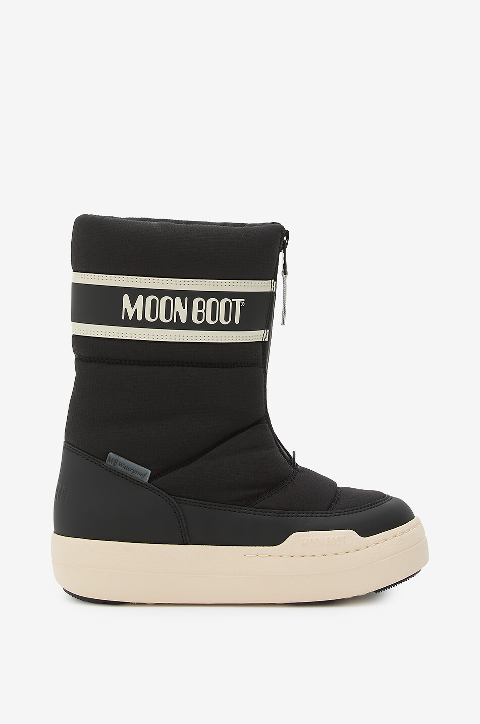 MOON BOOT Park girl's technical fabric waterproof zip ankle boots Girl BLACK 1