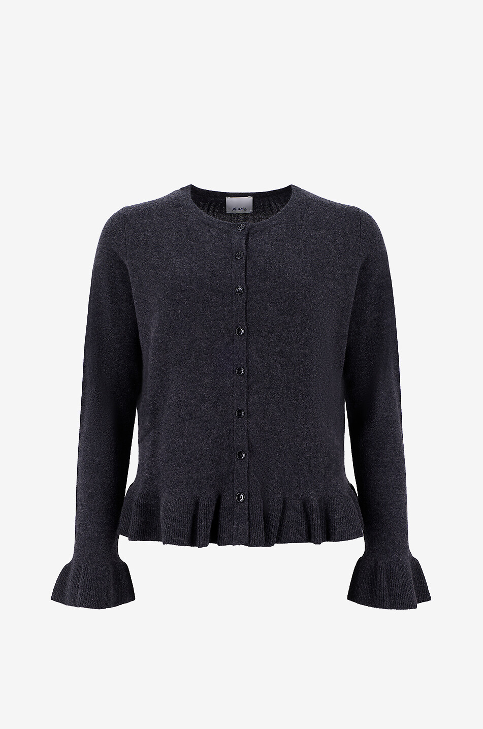 Cardigan mit Rundhalsausschnitt aus Woll-Kaschmirmischung
