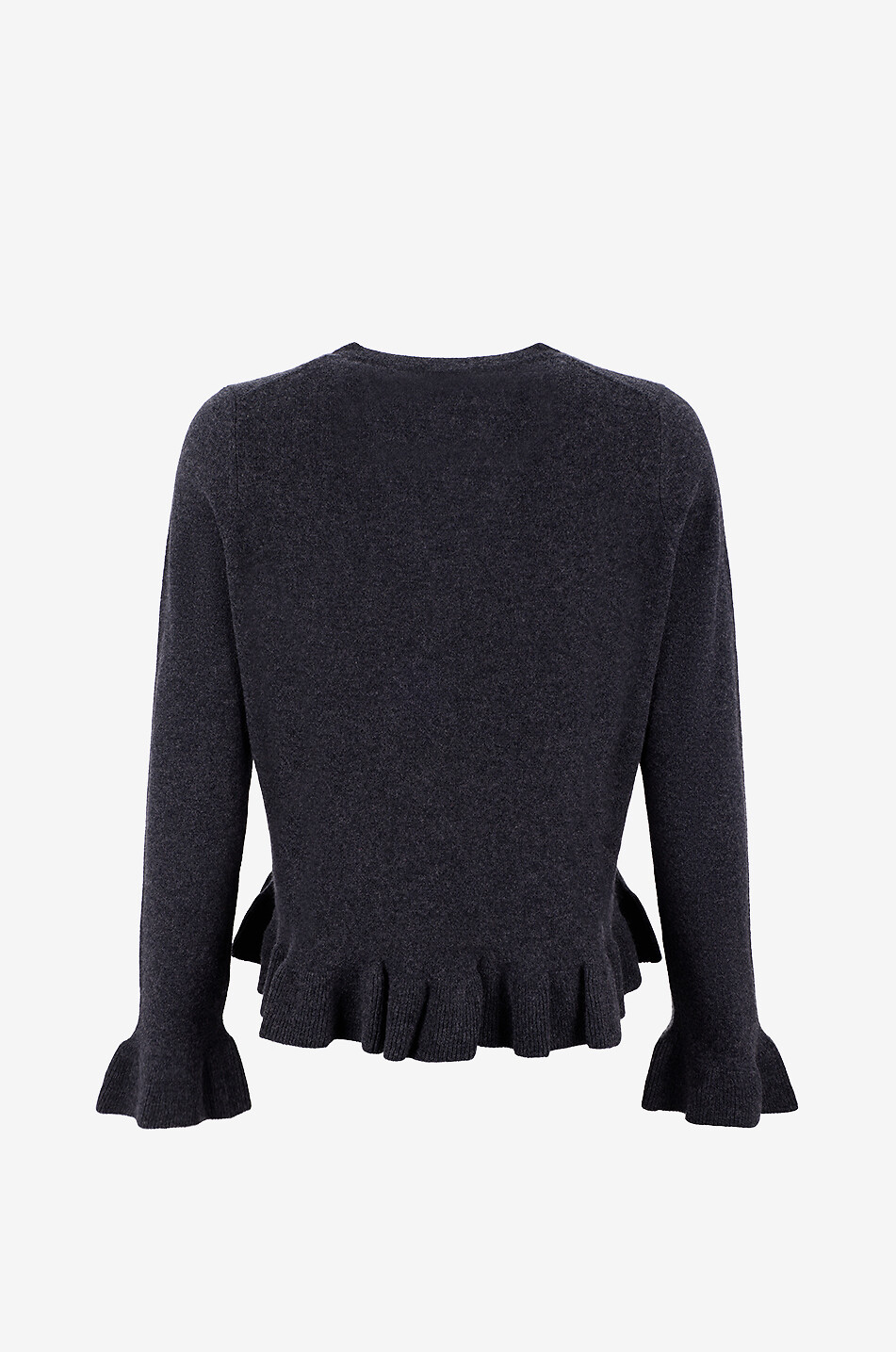 ALLUDE Cardigan mit Rundhalsausschnitt aus Woll-Kaschmirmischung Damen DUNKELGRAU 2