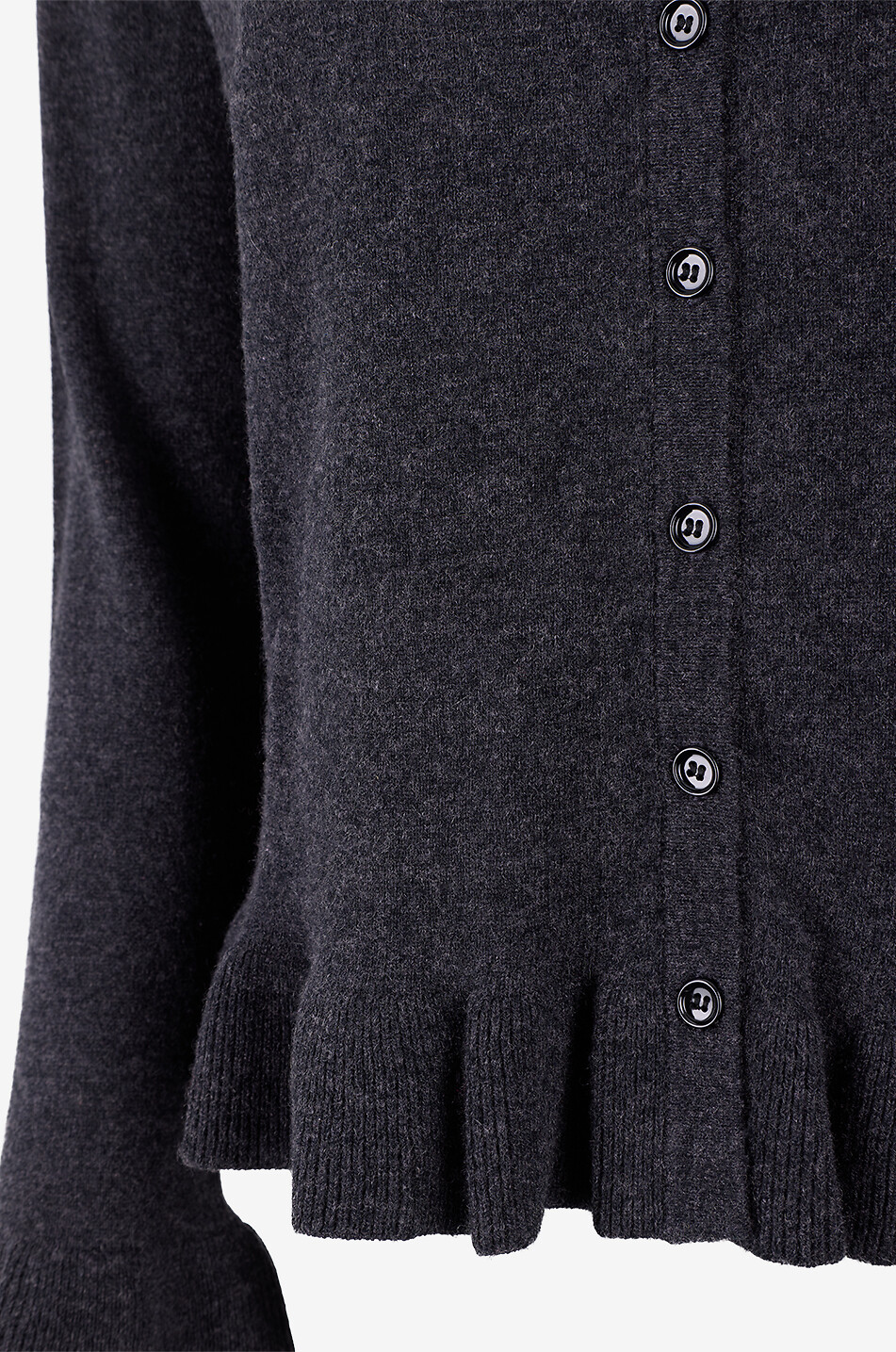ALLUDE Cardigan mit Rundhalsausschnitt aus Woll-Kaschmirmischung Damen DUNKELGRAU 3