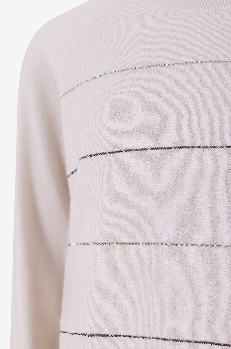PESERICO Pull à col rond en laine vierge soie et cachemire mélangé Femme Beige clair 3