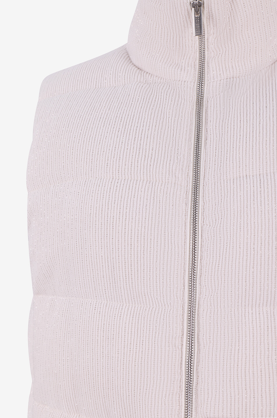 PESERICO Ärmelloser Steppweste mit Stehkragen aus Cord Damen BEIGE 3