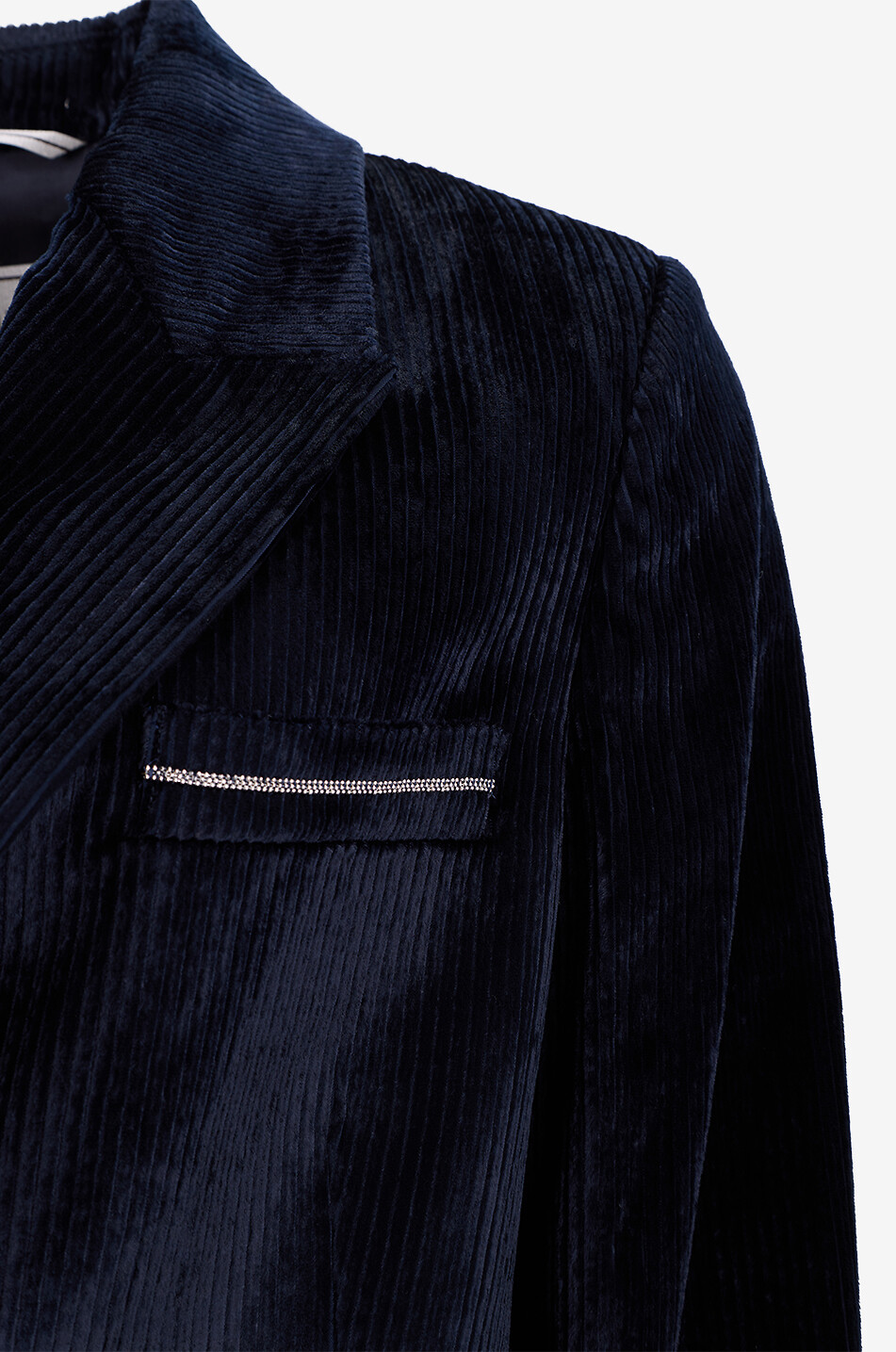 PESERICO Samtanzug mit Strass aus Cord Damen BLAU 3