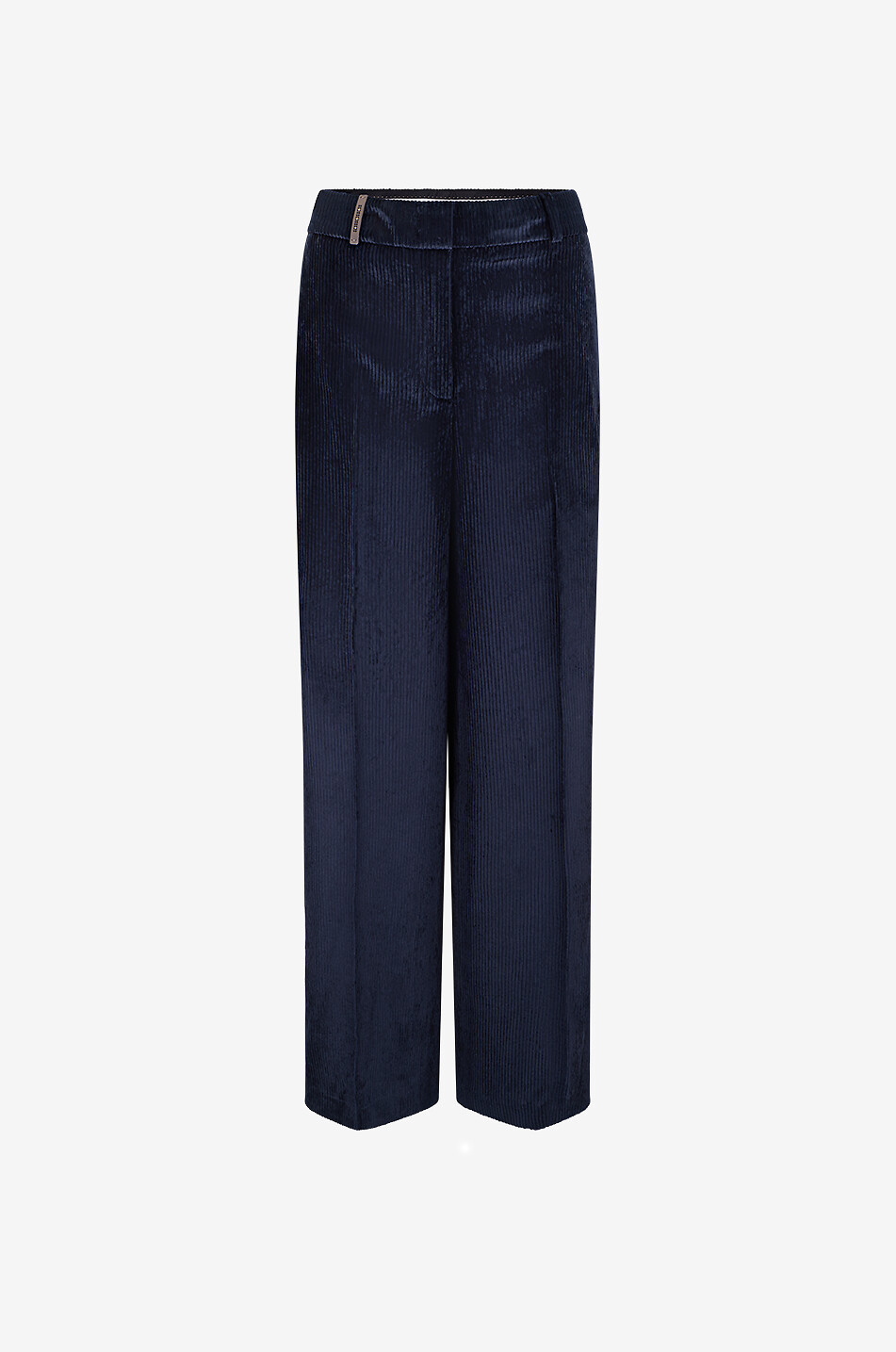 PESERICO Gerade Weithose aus Cord mit Strasssteinen Damen BLAU 1