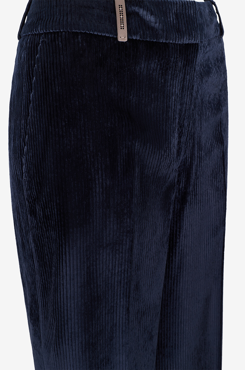 PESERICO Gerade Weithose aus Cord mit Strasssteinen Damen BLAU 3