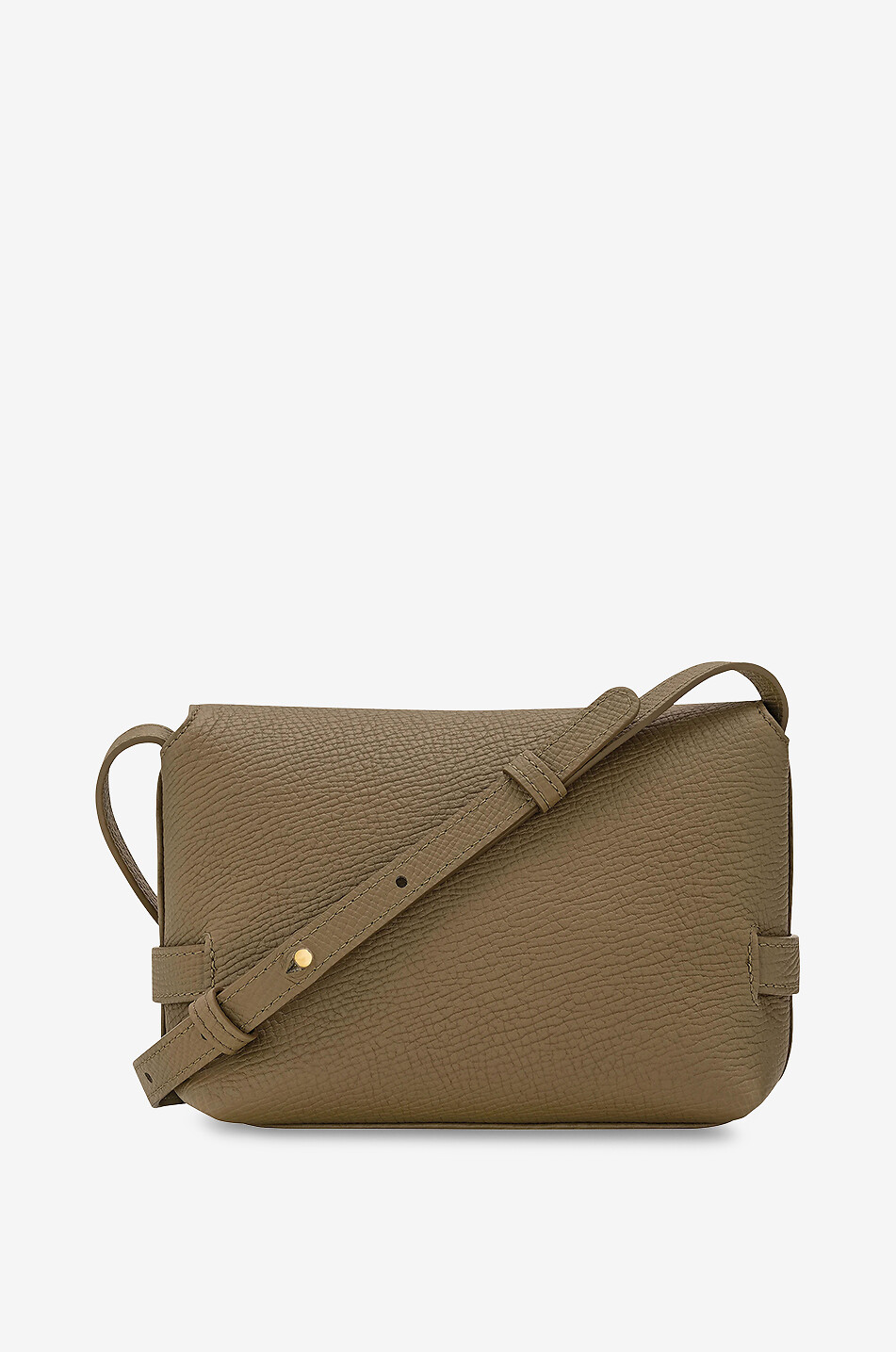 LONGCHAMP Le Smart S grained leather crossbody bag Women KHAKI 4
