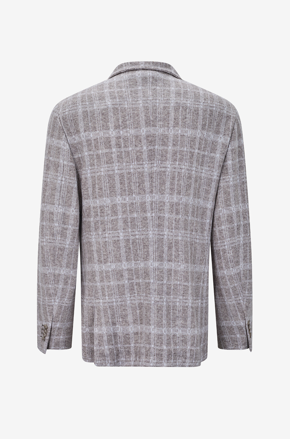 FEDELI Damon cashmere check lightweight jacket Men EGGSHELL 2