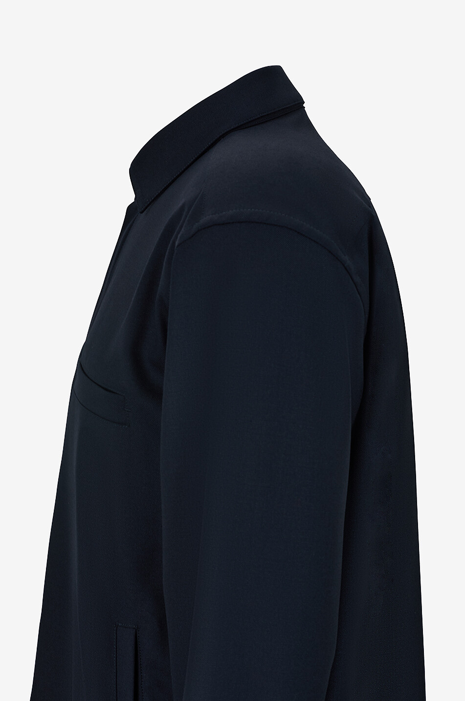 HERNO Chemise à manches longues en laine mélangée Homme BLEU FONCE 3