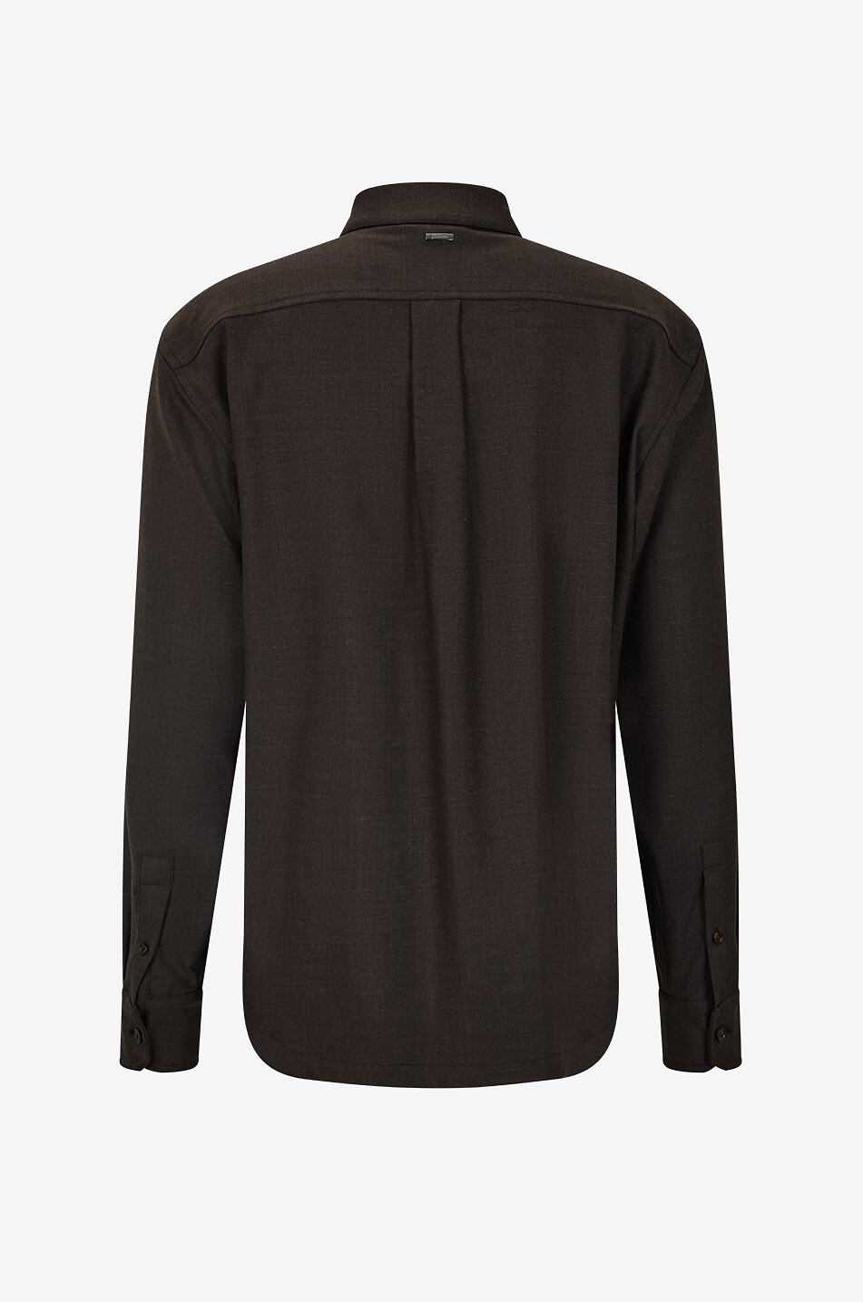 HERNO Chemise à manches longues en laine mélangée Homme MARRON FONCÉ 2
