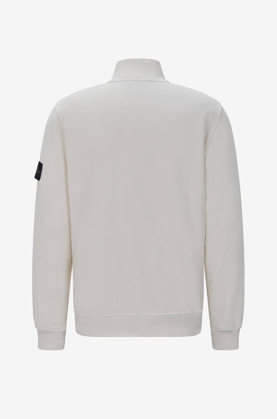 STONE ISLAND Sweatshirt mit Stehkragen und Reissverschluss 6100068 Organic Cotton Fleece Herren CREMEFARBEN 2