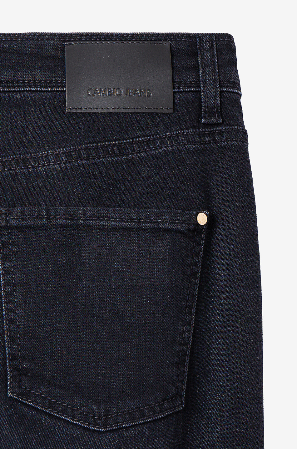 CAMBIO Jean slim en denim délavé Piper Short Femme NOIR 4