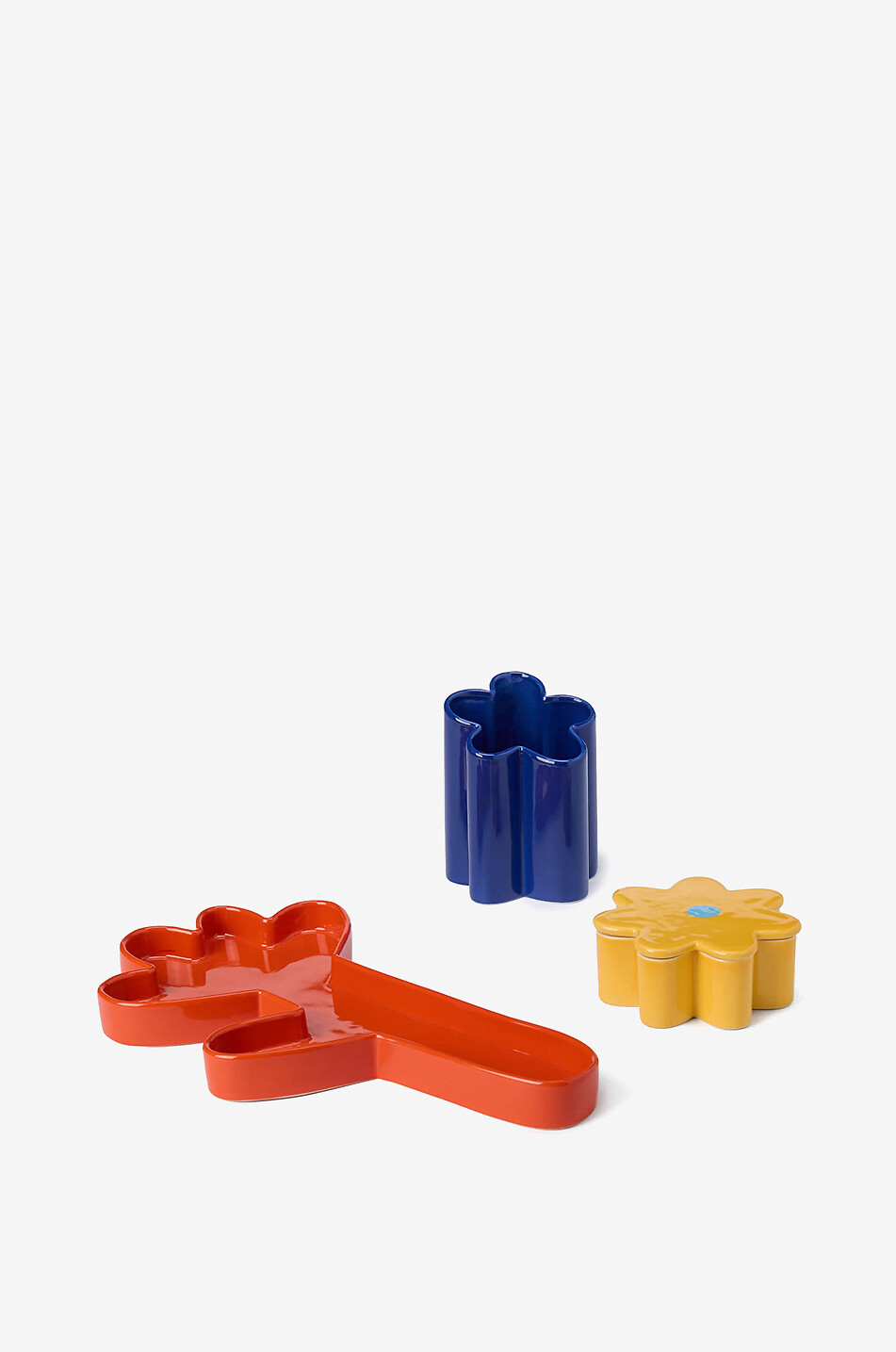 THE CONRAN SHOP Lot de trois accessoires de bureau en grès émaillé Oddments Set C Maison MULTICOLORE 1