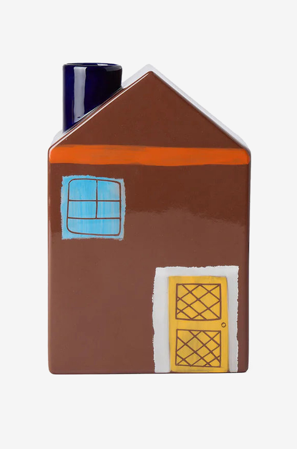 THE CONRAN SHOP Oddments House hand-painted stoneware house-shaped vase Home MULTI COLOURED 1