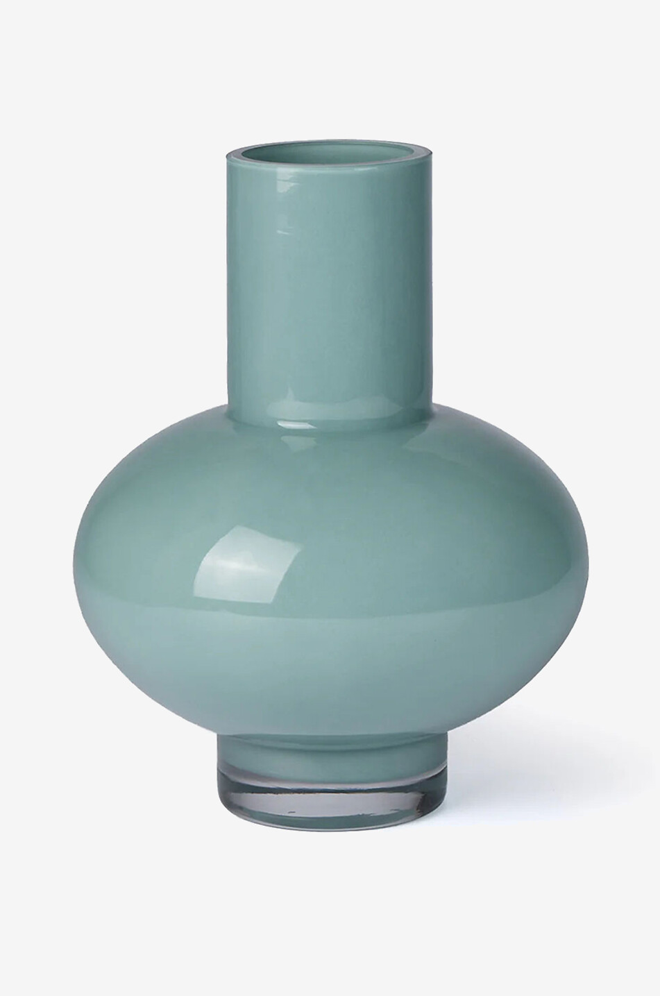 THE CONRAN SHOP Vase en verre arrondi à col cylindrique Form - H23 Maison VERT CLAIR 1