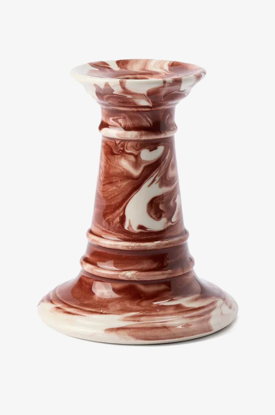 Wardour Stubby H11 marbled earthenware candle holder