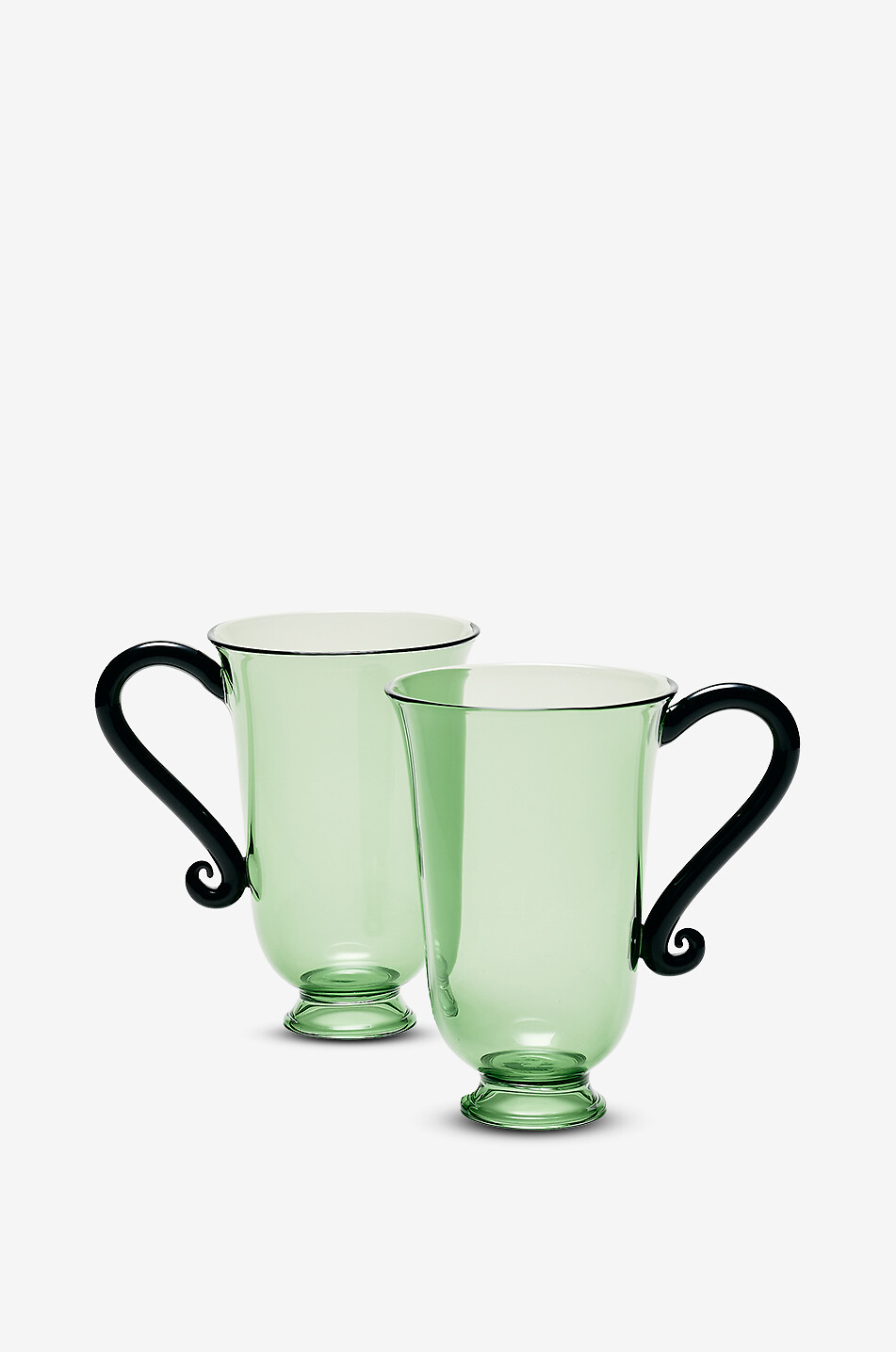SOPHIE LOU JACOBSEN Lot de deux grandes tasses en verre borosilicate à anse Maison MULTICOLORE 1