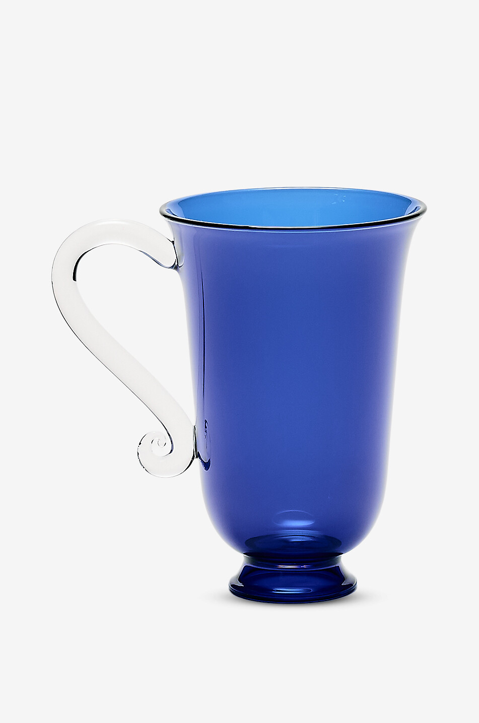 Borosilicate glass large handled mugs set of two