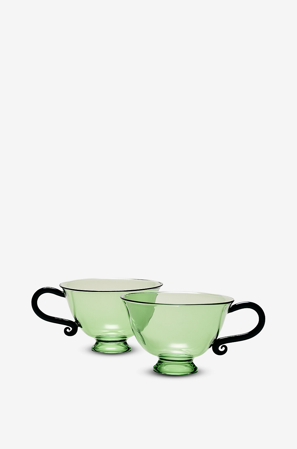 SOPHIE LOU JACOBSEN Borosilicate glass small handled mugs set of two Home MULTI COLOURED 1