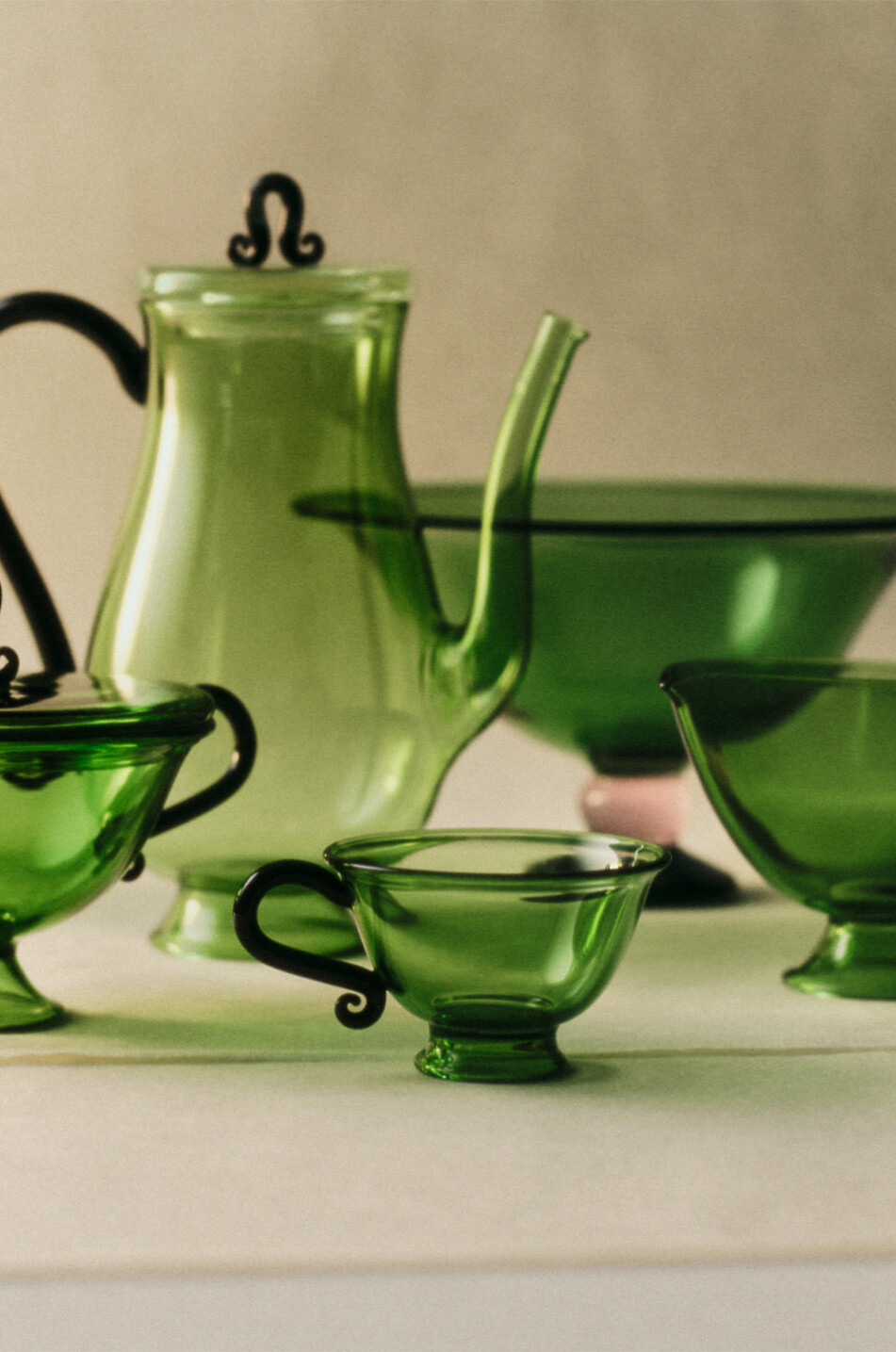 SOPHIE LOU JACOBSEN Borosilicate glass small handled mugs set of two Home MULTI COLOURED 2