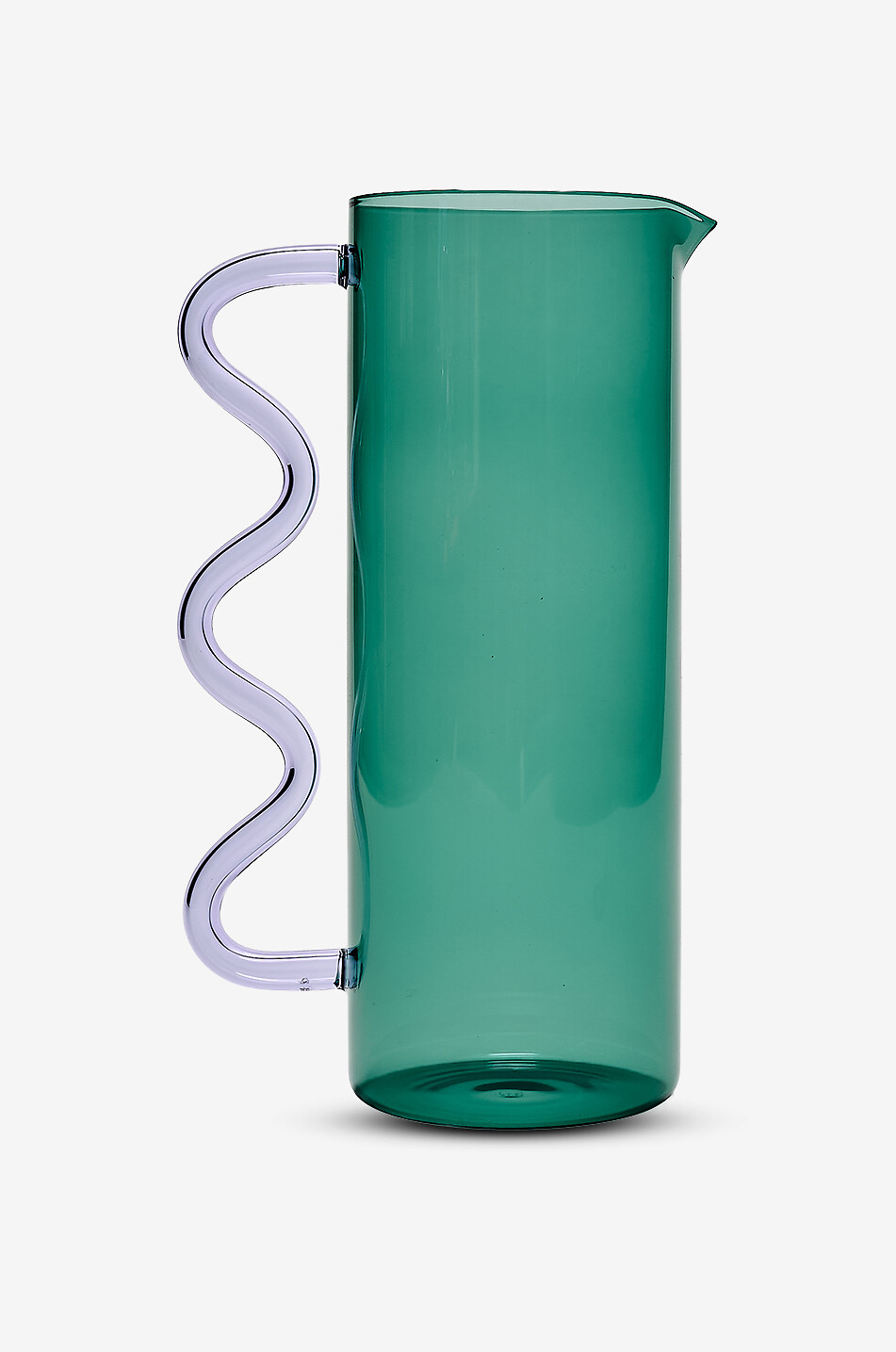 Carafe en verre borosilicate à anse ondulée Wave Pitcher