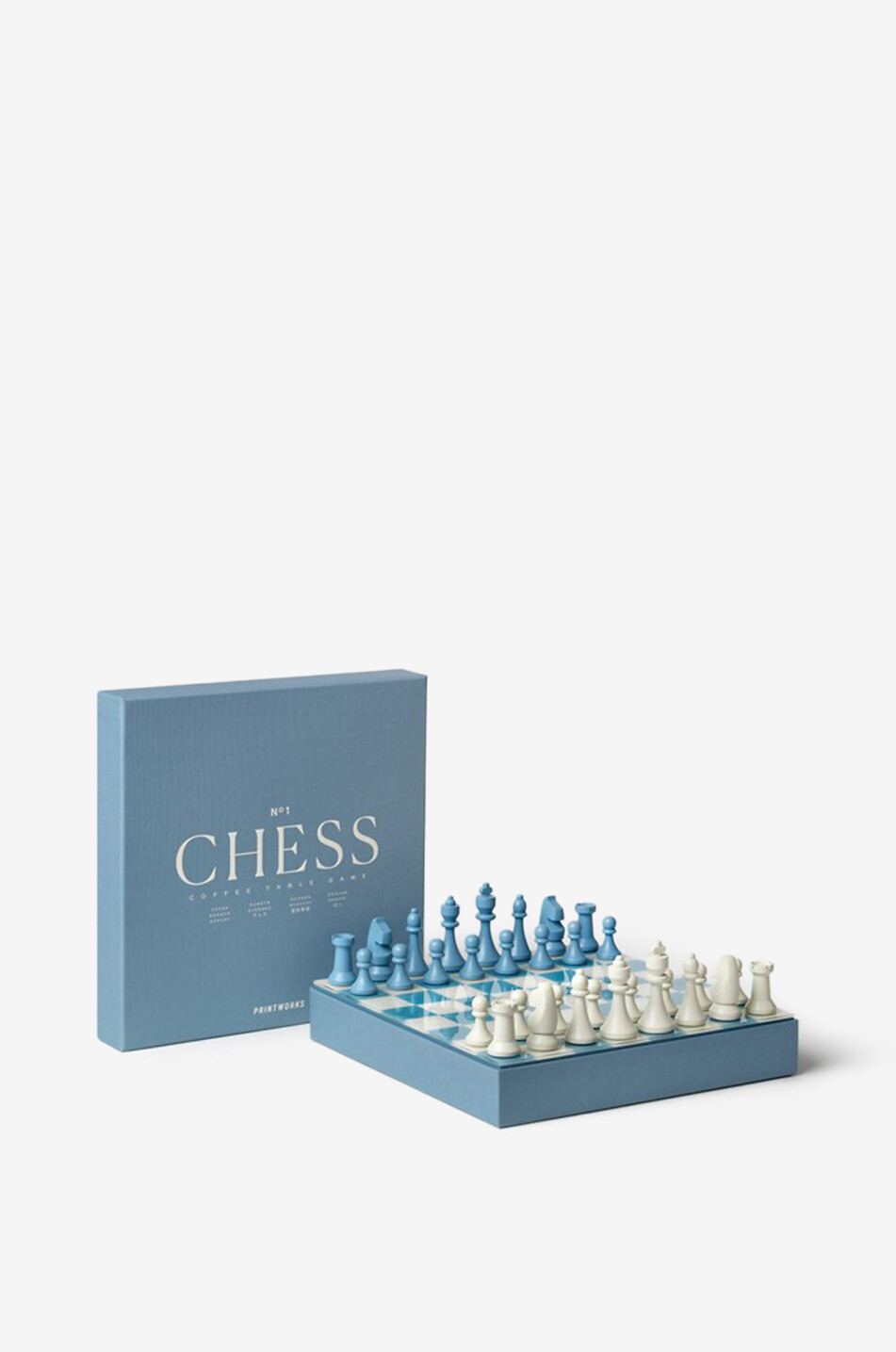 PRINTWORKS Jeu d'échecs en bois et acrylique Classic - Chess, Dusty Blue Maison BLEU 2