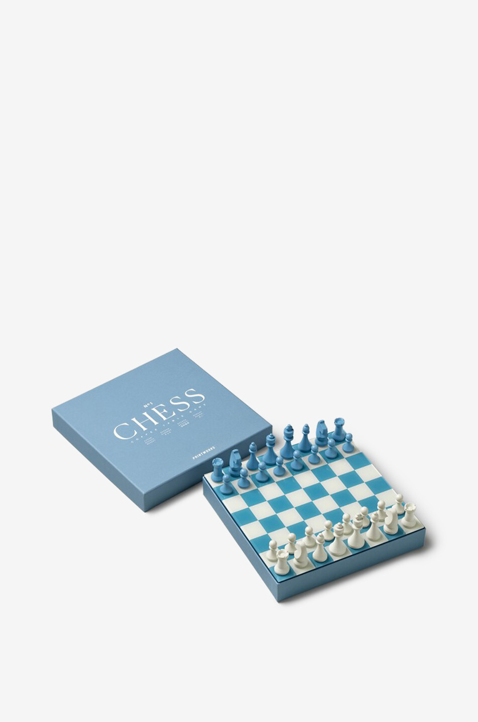 PRINTWORKS Jeu d'échecs en bois et acrylique Classic - Chess, Dusty Blue Maison BLEU 8