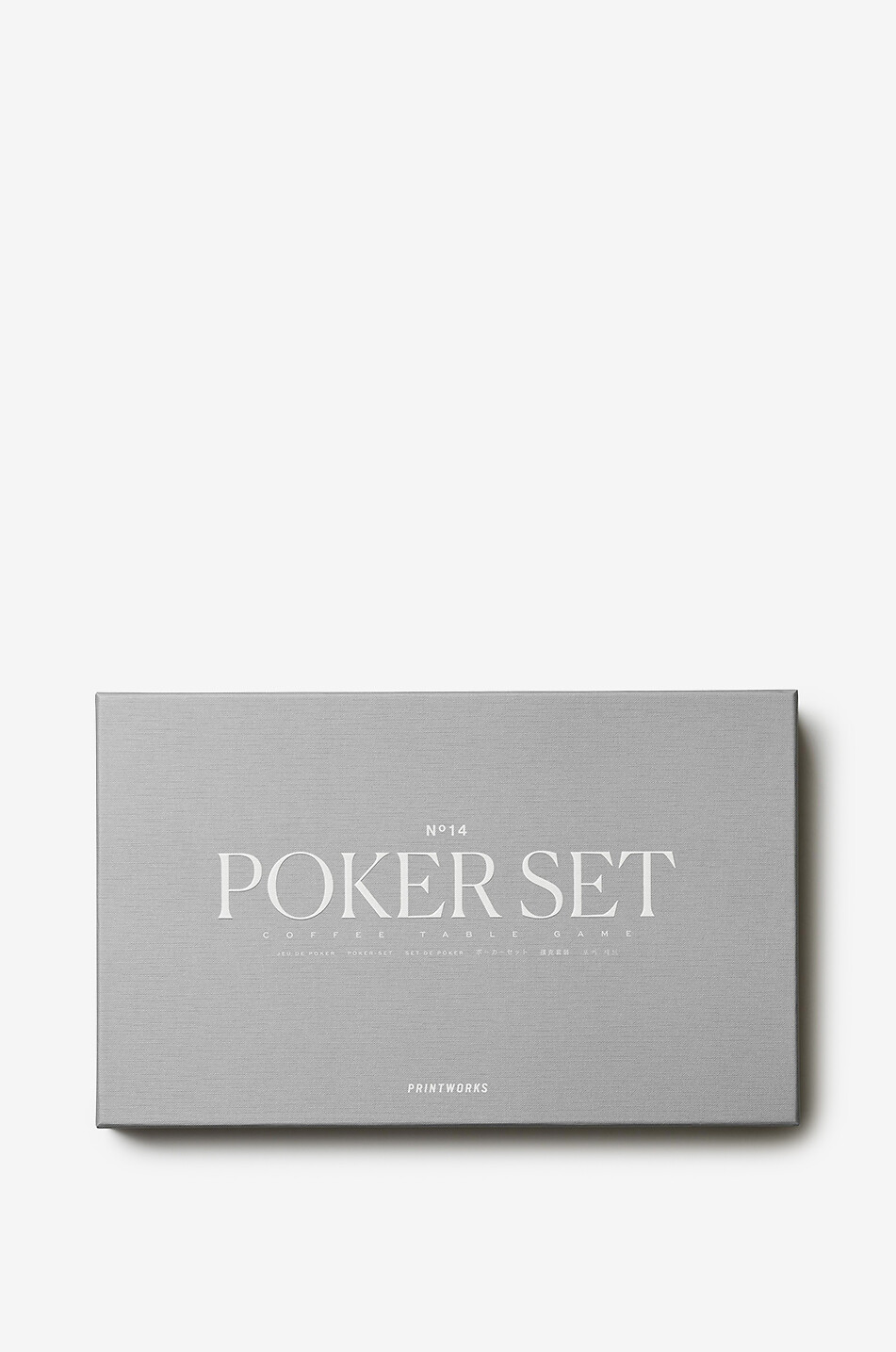 PRINTWORKS Klassisches Poker-Set mit Chips und Karten Haus GRAU 1