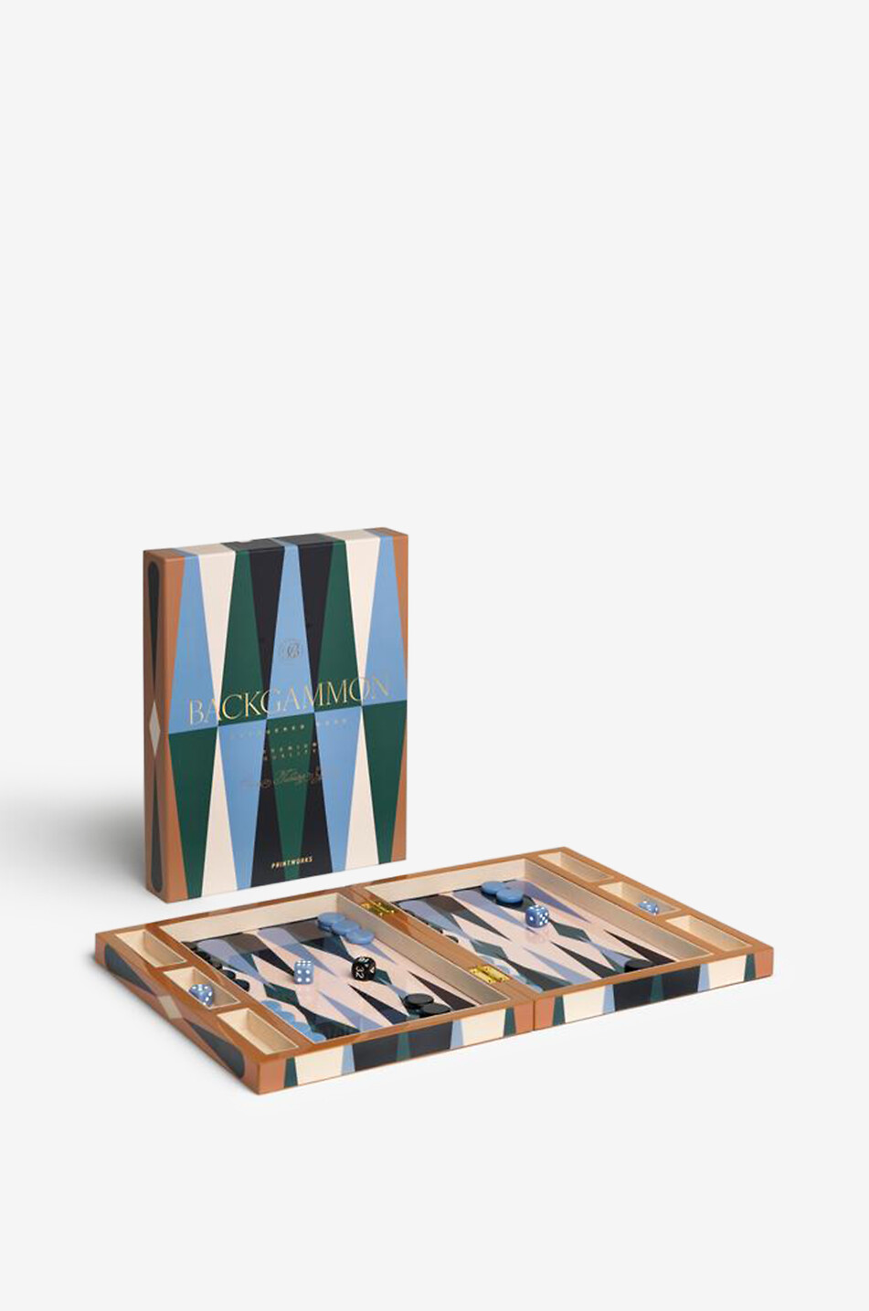 PRINTWORKS Geometric lacquered wood backgammon set Home MULTI COLOURED 2