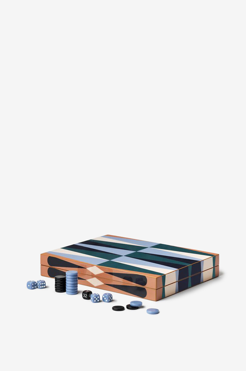 PRINTWORKS Geometric lacquered wood backgammon set Home MULTI COLOURED 9