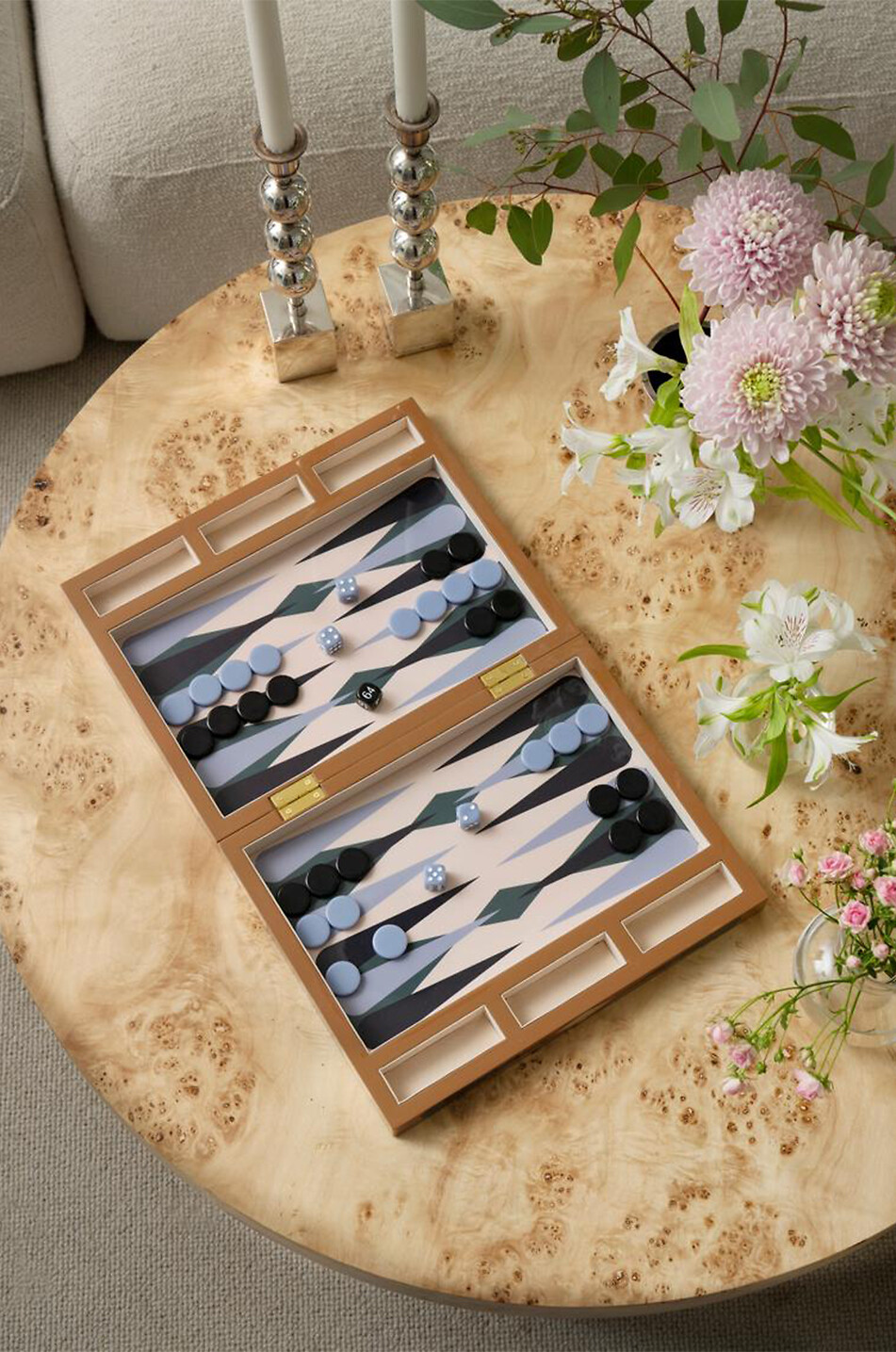 PRINTWORKS Geometric lacquered wood backgammon set Home MULTI COLOURED 3