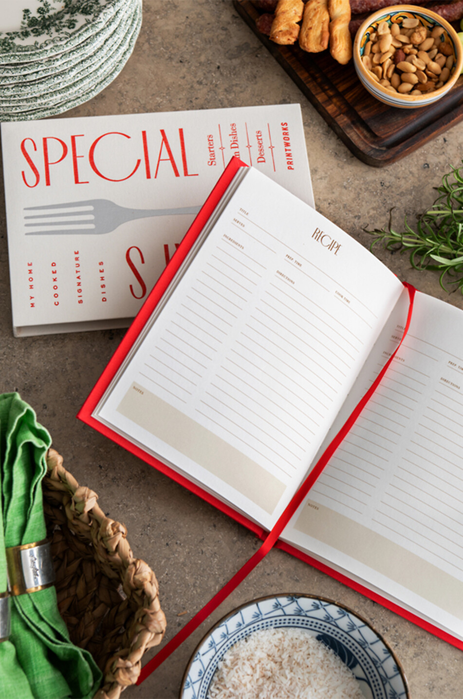 PRINTWORKS Carnet de recettes à couverture toilée Today's Special Maison MULTICOLORE 4