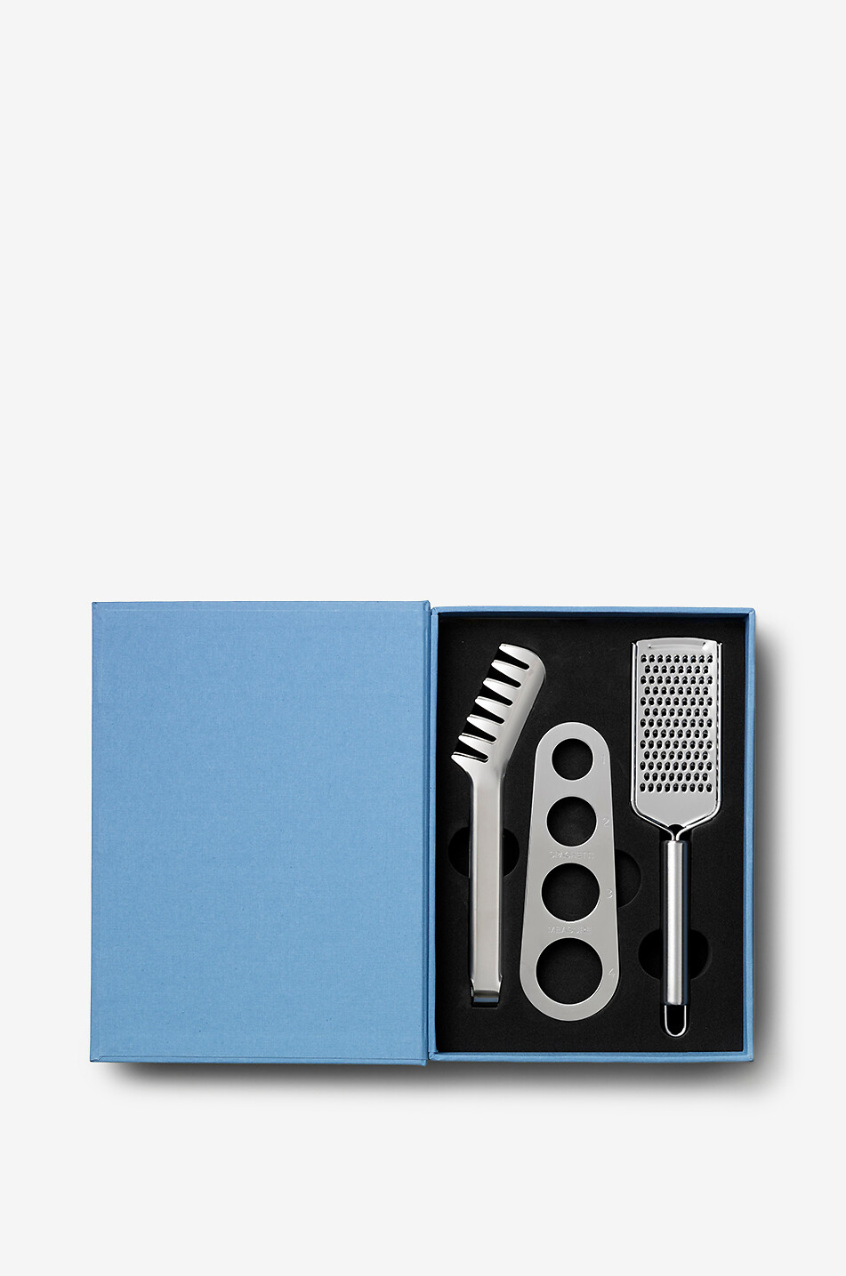 PRINTWORKS Coffret d'ustensiles à pâtes en acier avec livre de cuisine Maison BLEU 2
