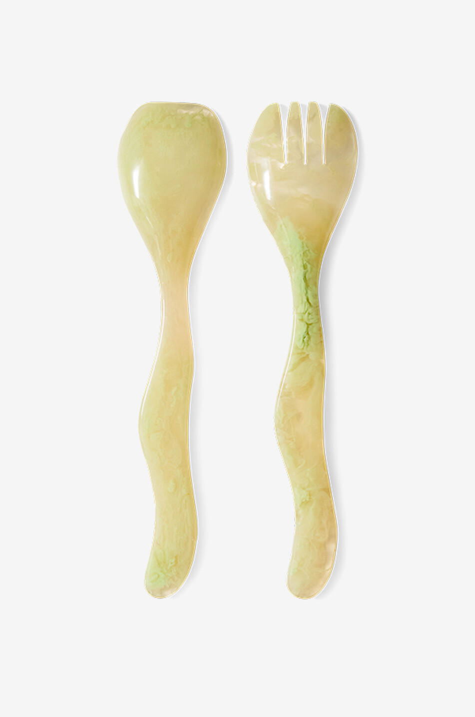 HKLIVING Couverts à salade en résine Mist Green Maison MULTICOLORE 2