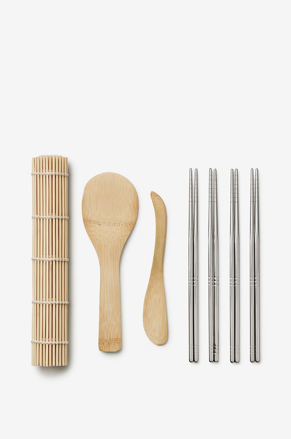 PRINTWORKS Sushi-Utensilien-Set aus Bambus und Edelstahl Haus DUNKELGRÜN 6